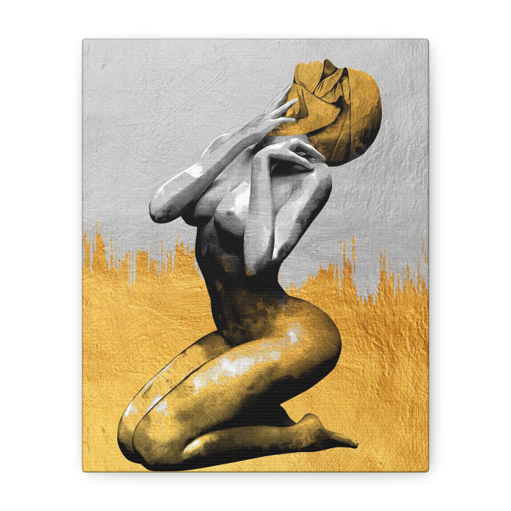 canvas-print-modern-art-nude-art-golden-decor-stretched-matte-canvas-wall-art-for-living-room-alternative-art-print-artwork