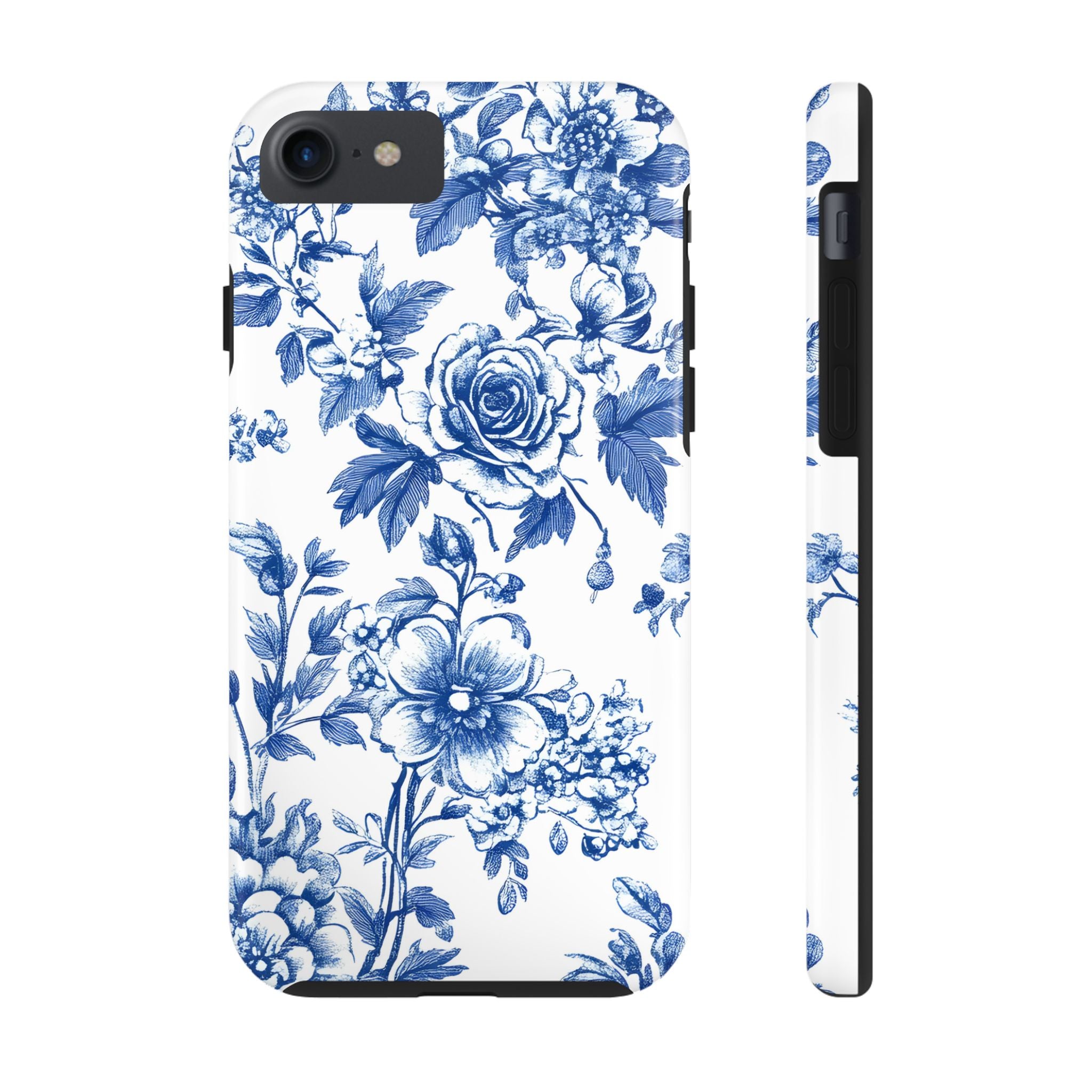 french-toile-floral-tough-iphone-case-blue-iphone-cover-protective-iphone-case-hard-shell-iphone-case-vintage-design-phone-ca