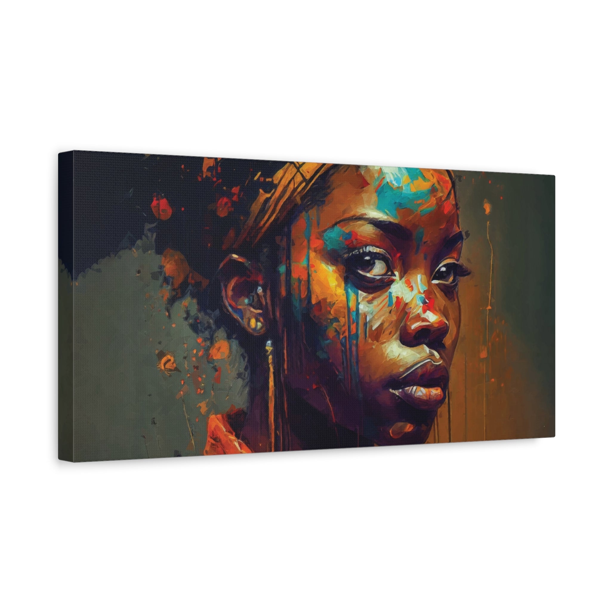 canvas-wall-art-african-women-art-matte-canvas-print-stretched-african-decor-african-wall-artwork-tribal-wall-decor-afrocentr