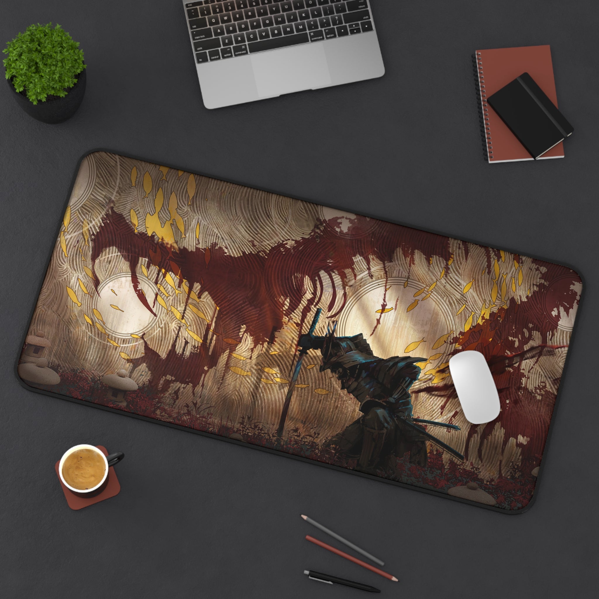 fantasy-samurai-warrior-mouse-pad-japanese-katana-samurai-warrior-desk-mat-japanese-anime-samurai-desk-pad-viper-art