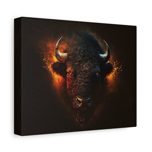 canvas-print-bison-art-wall-decor-buffalo-gift-wildlife-home-decoration-western-bison-painting-nature-lover-gift-farm-house-w