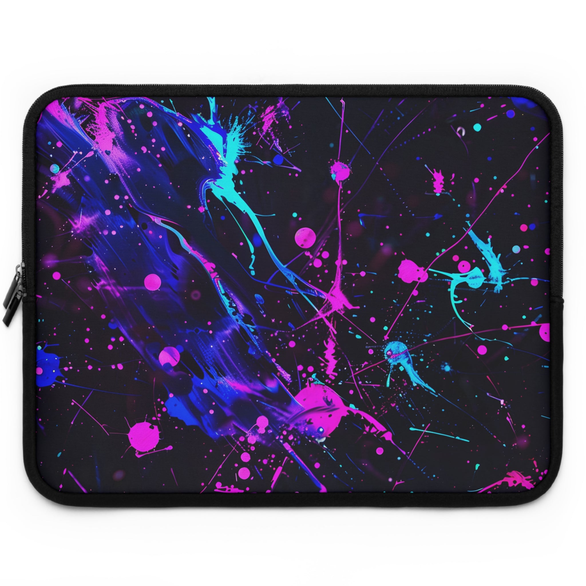 neon-abstract-paint-splatter-laptop-sleeve-navy-macbook-air-sleeve-unique-tech-accessories-colorful-laptop-case-computer-cove