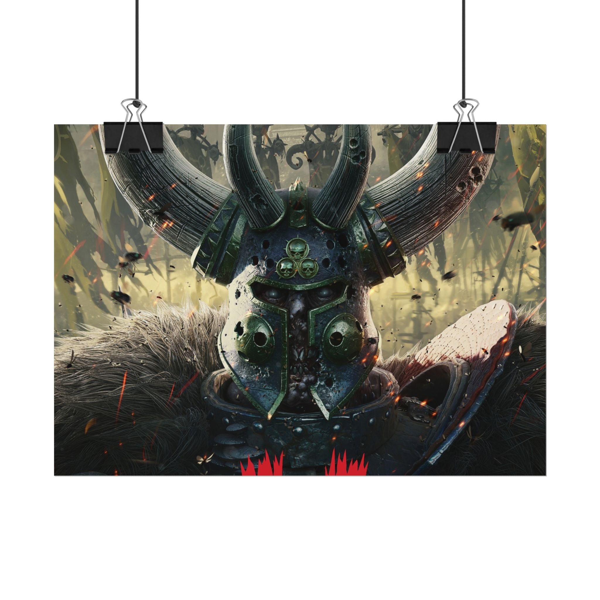 Warhammer Vermintide 2 Chaos Warlord Poster Print — Rolled Wall Art for Gamers & Collectors, Space Marine Wall Art, Gaming Room Decor