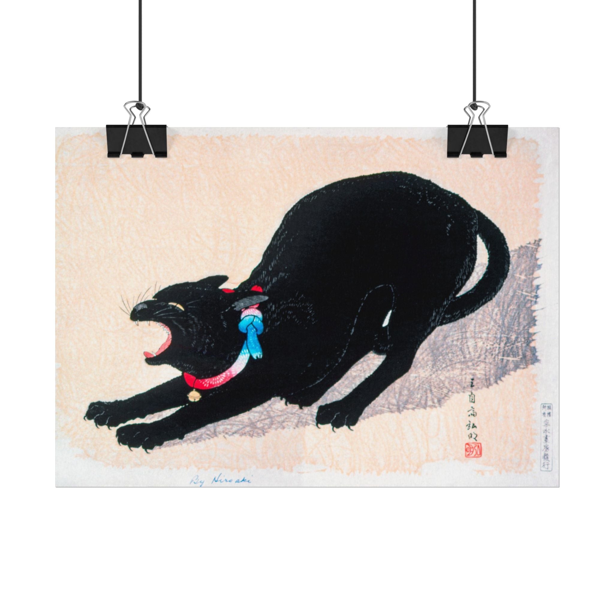 black-cat-hissing-by-hiroaki-takahashi-poster-print-classic-japanese-wall-art-living-room-decor-japandi-art-home-wall-decor