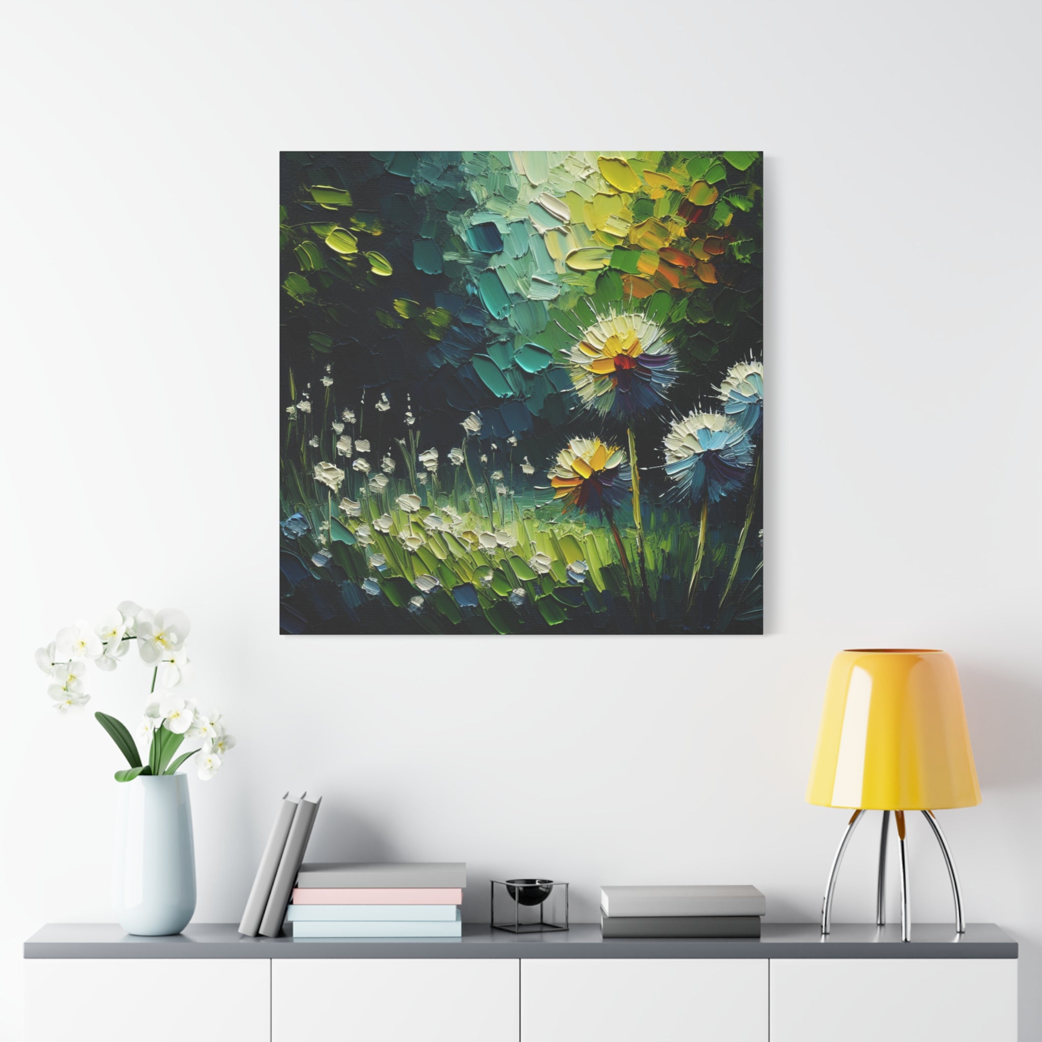 canvas-print-impasto-dandelion-wall-art-matte-canvas-oil-painting-stretched-wall-art-home-decor-floral-print-gift-for-nature-
