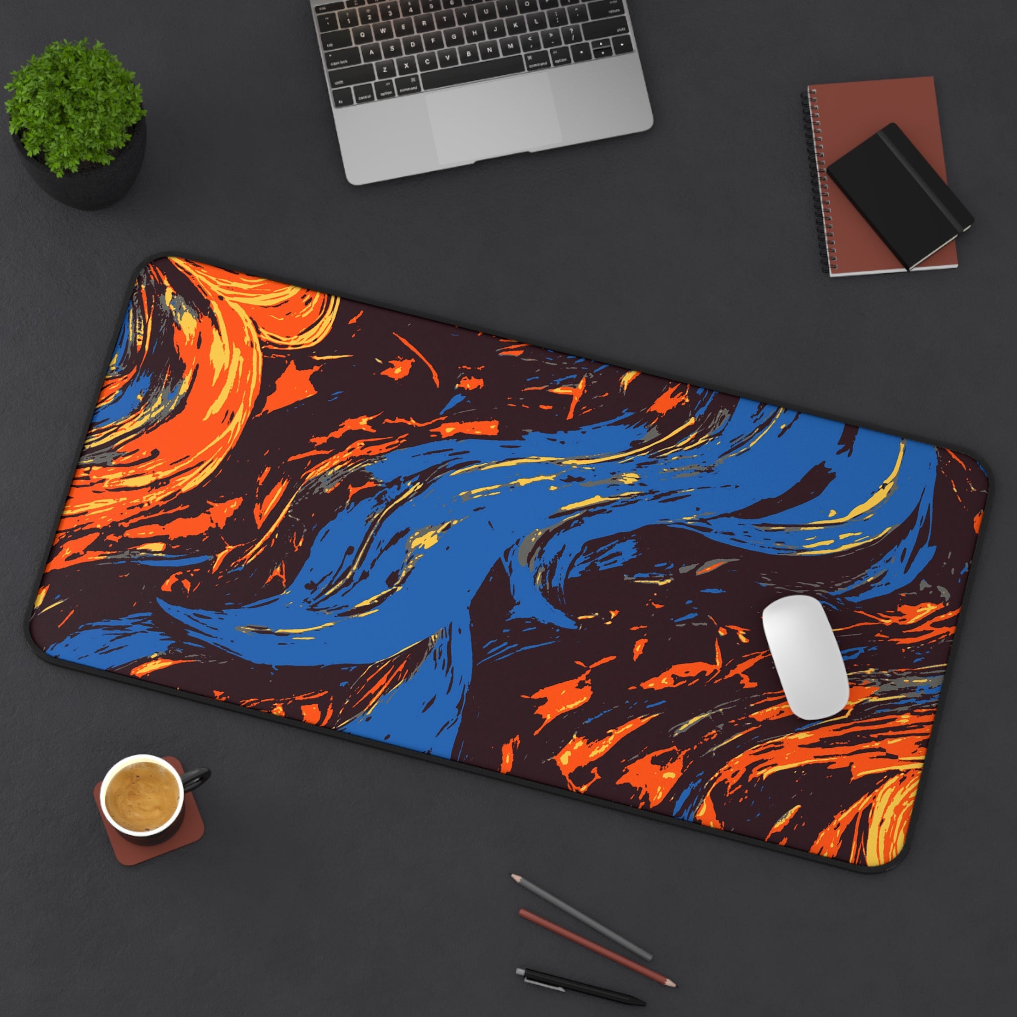 retro-wave-abstract-art-mouse-pad-vintage-colors-desk-mat-colorful-retro-desk-pad-modern-minimalist-mousepad-mixed-orange-blu