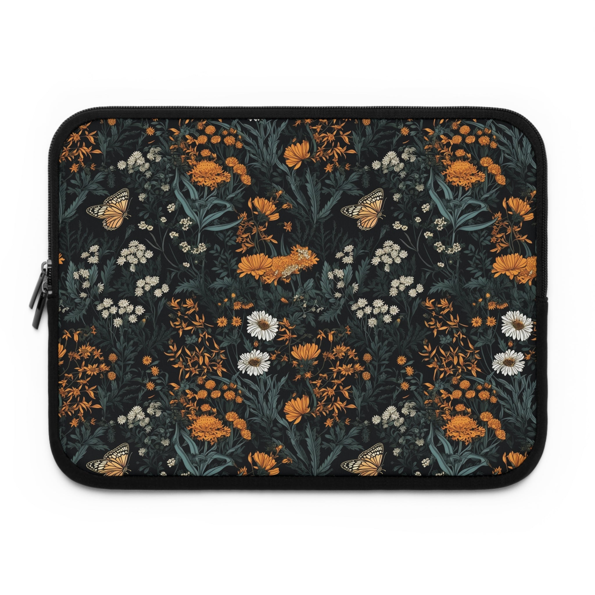 laptop-sleeve-cottagecore-dark-wild-orange-flowers-butterfly-macbook-air-sleeve-floral-computer-bag-tech-case-tablet-cover-la