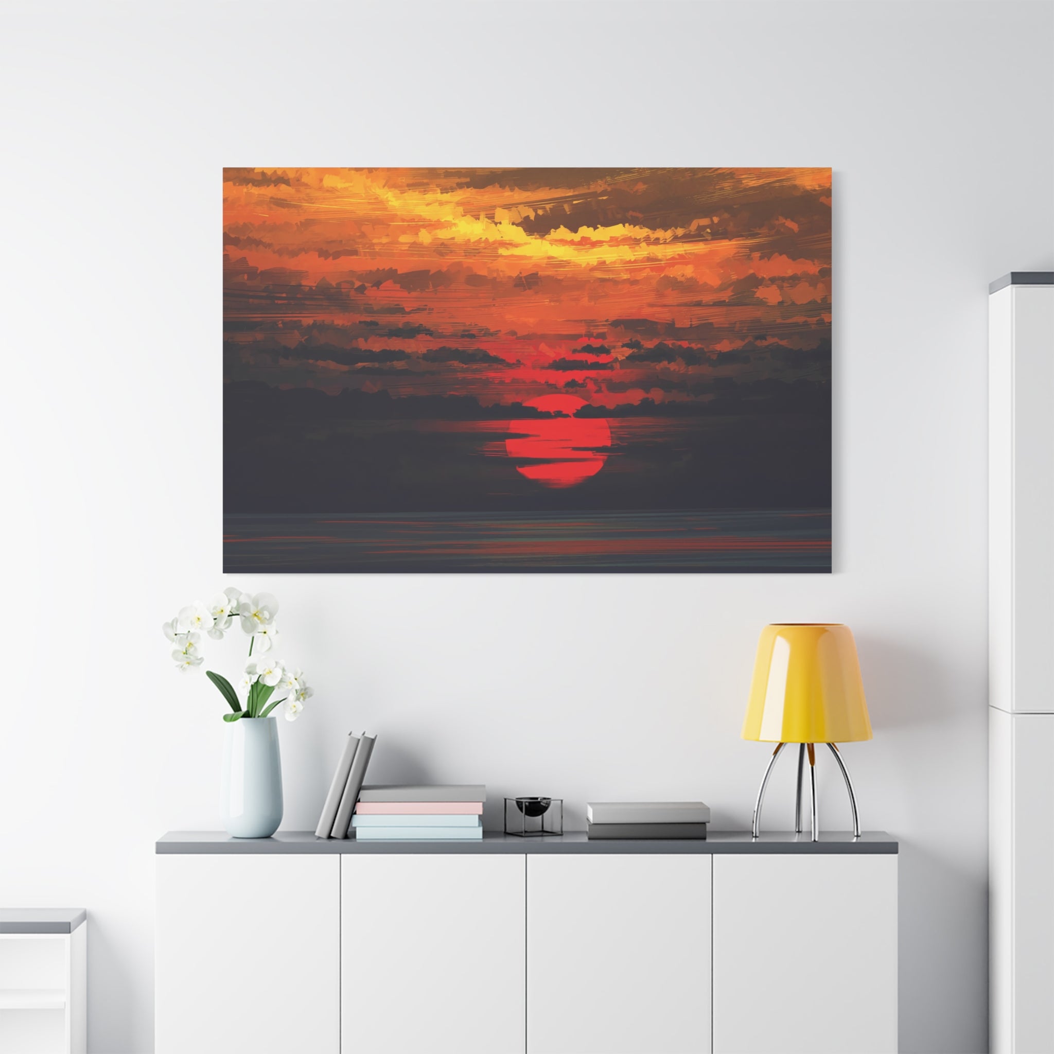 canvas-wall-art-red-sunset-landscape-cozy-home-decor-canvas-print-living-room-decor-farm-house-wall-decor-house-warming-gift