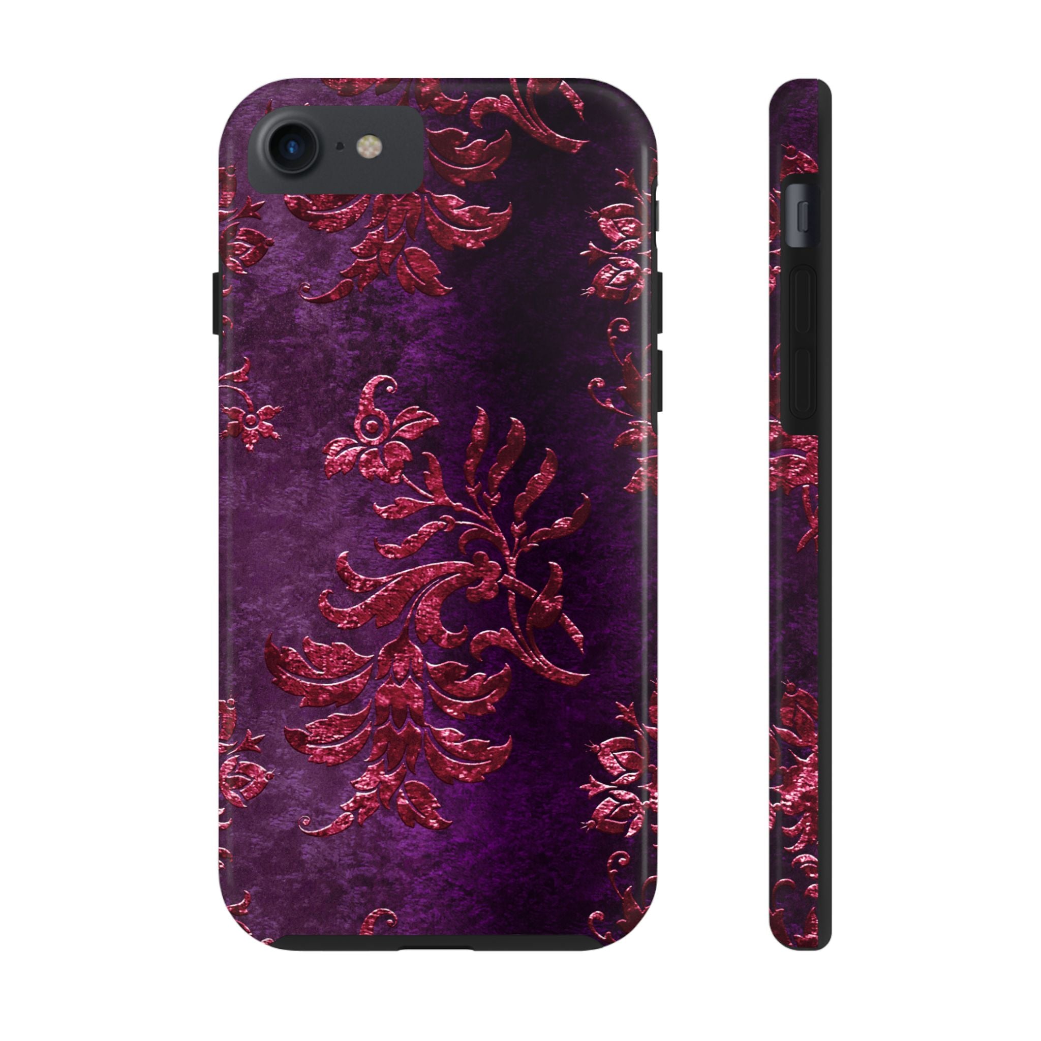 embossed-burgundy-velvet-tough-iphone-case-protective-iphone-cover-heavy-duty-iphone-case-rugged-phone-case-durable-smartphon