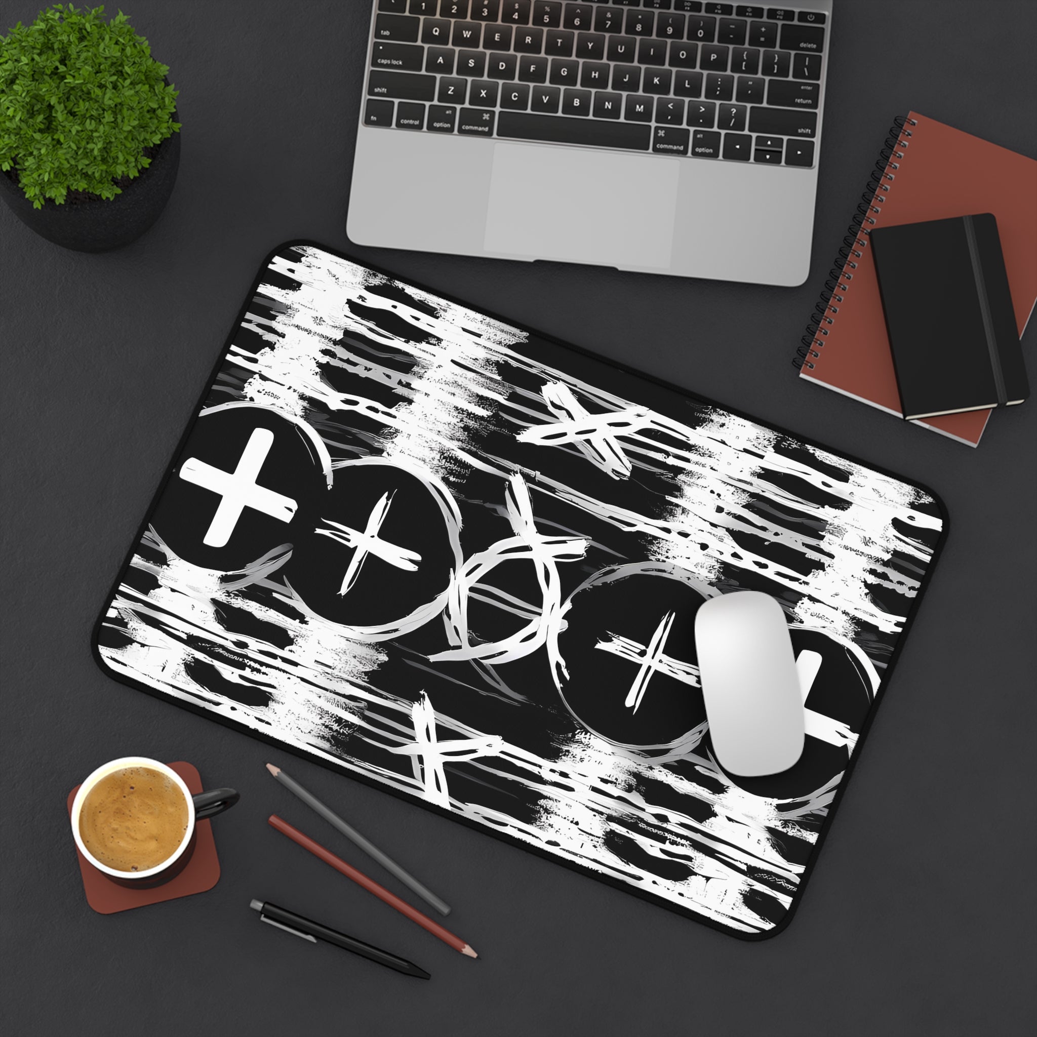 monochrome-mouse-pad-black-and-white-desk-mat-sleek-black-and-white-desk-pad-modern-minimalist-mouse-pad