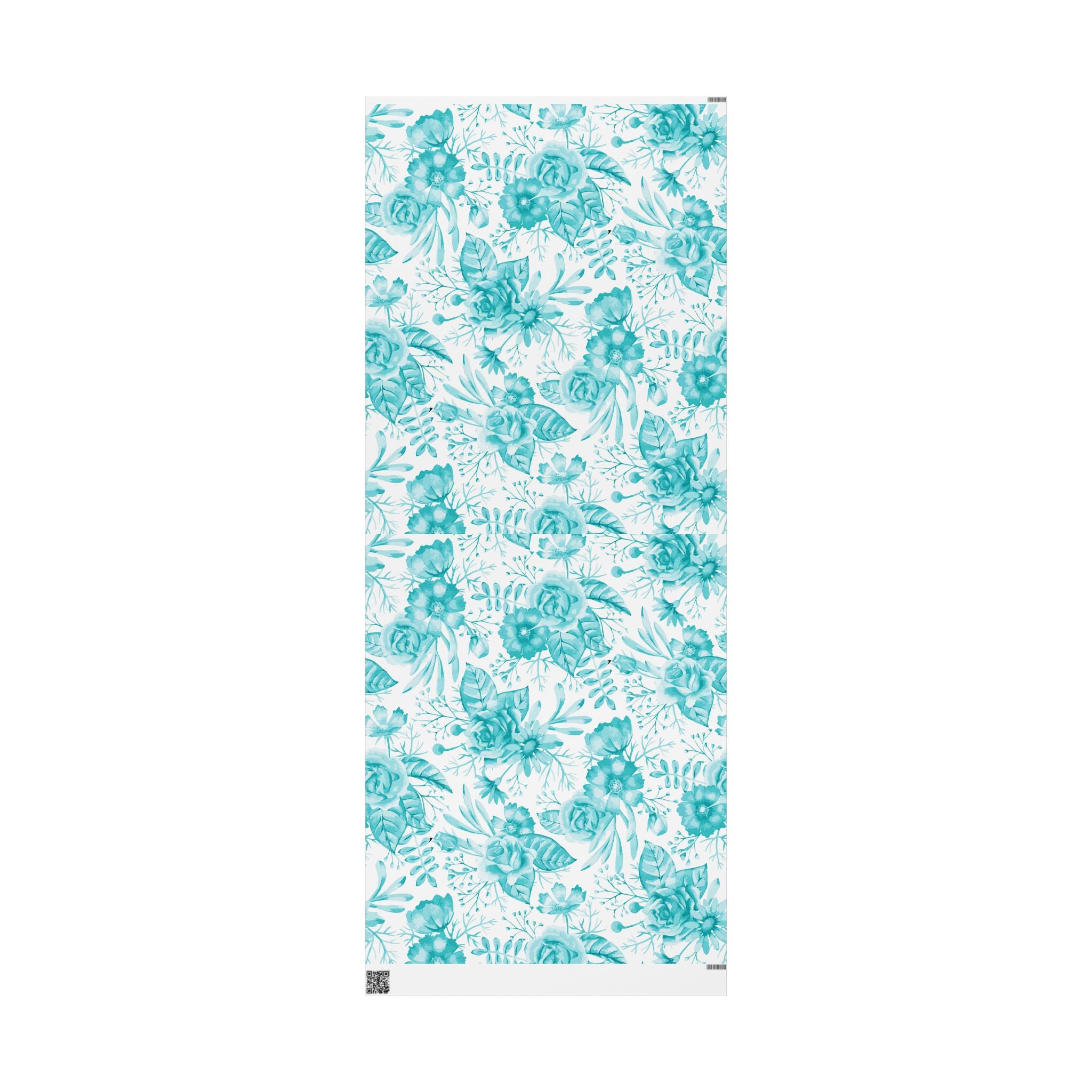 turquoise-floral-watercolor-pattern-gift-wrapping-30-72-wrapping-papers-art-craft-supplies-packaging-holiday-gift-wrap-decora