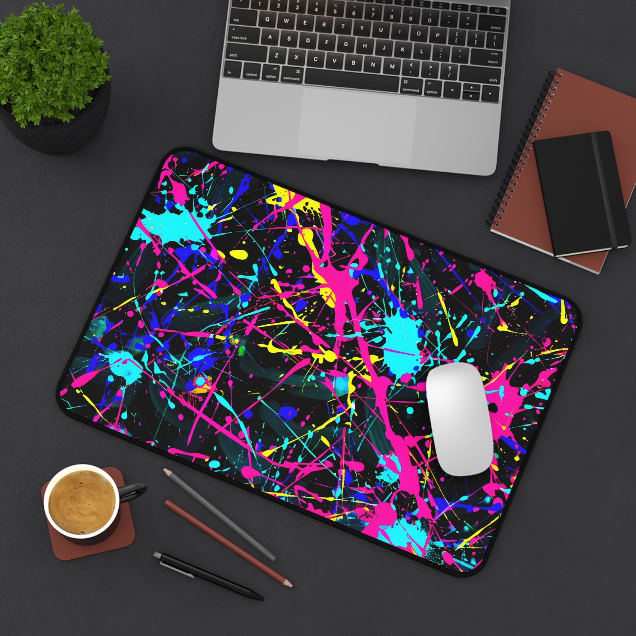 neon-abstract-paint-splatter-desk-mat-colorful-large-gaming-mouse-pad-colorful-work-from-home-desk-accessory-desk-blotter