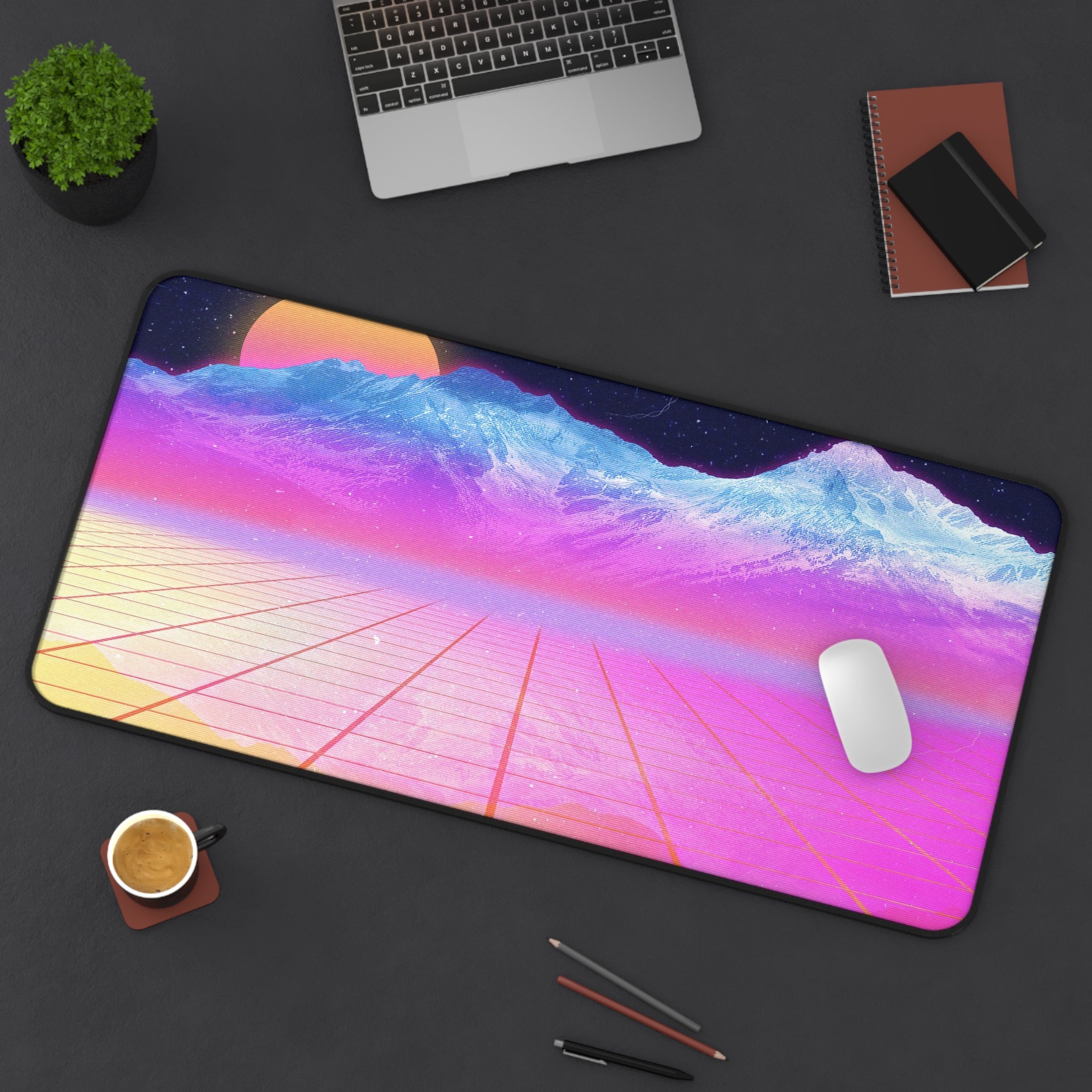 vaporwave-moon-mountains-mouse-pad-retrowave-city-delorean-desk-mat-neon-synthwave-desk-pad-vaporwave-sun-and-mountains