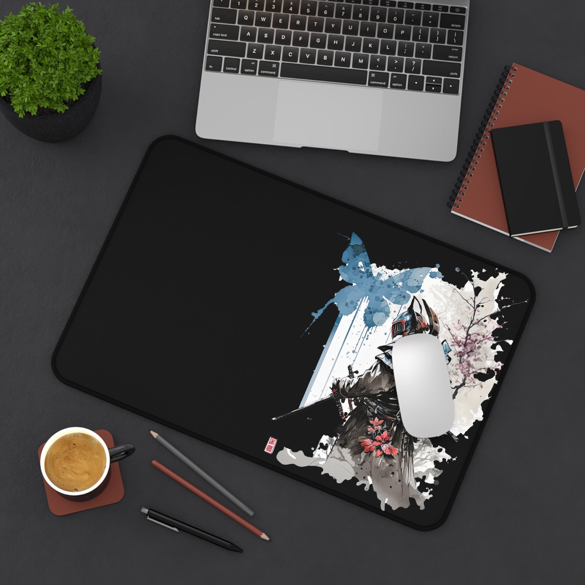 japanese-samurai-watercolor-mousepad-desk-mat-katana-desk-pad-for-home-office-xlarge-gaming-blue-desk-mat-large-keyboard-mat-