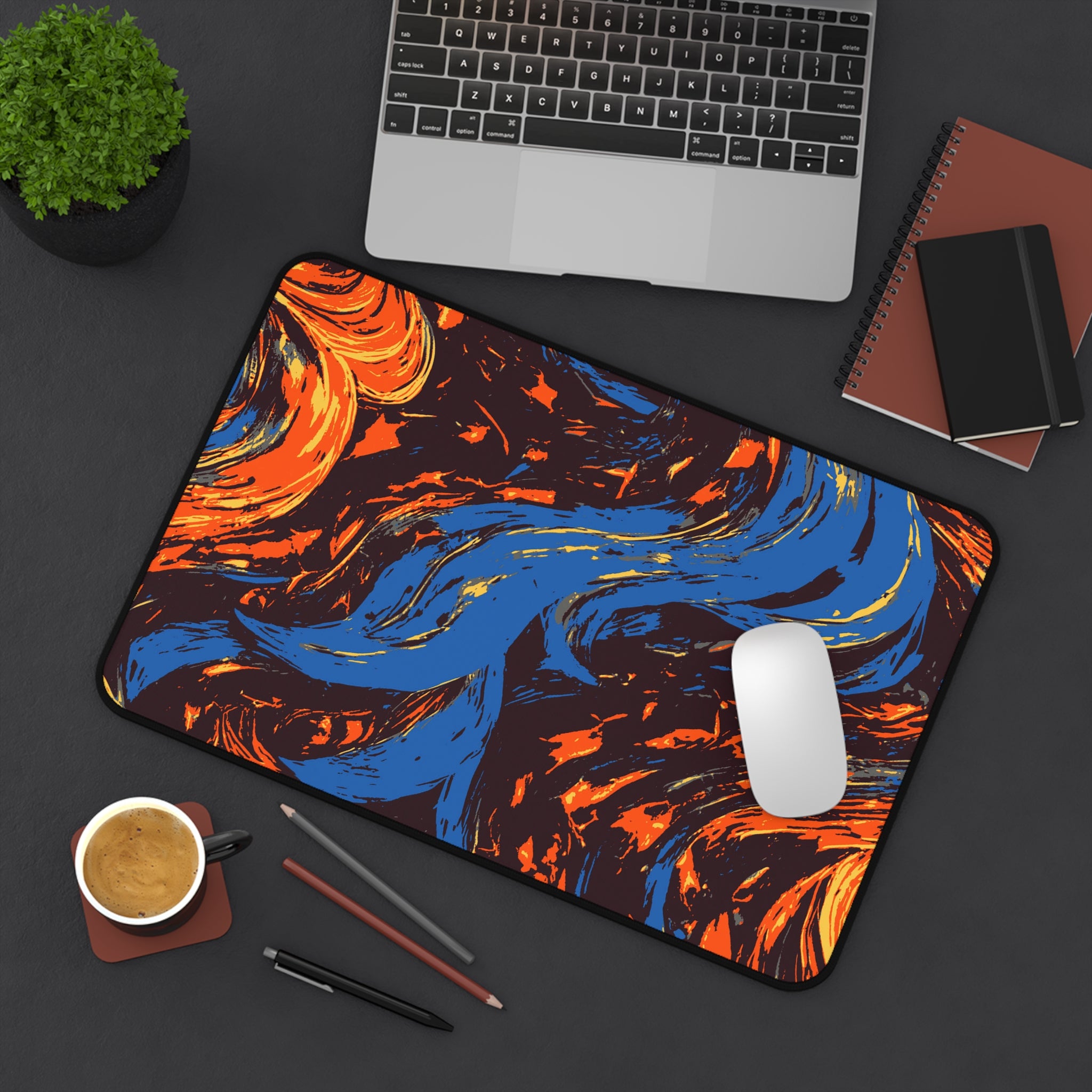 retro-wave-abstract-art-mouse-pad-vintage-colors-desk-mat-colorful-retro-desk-pad-modern-minimalist-mousepad-mixed-orange-blu