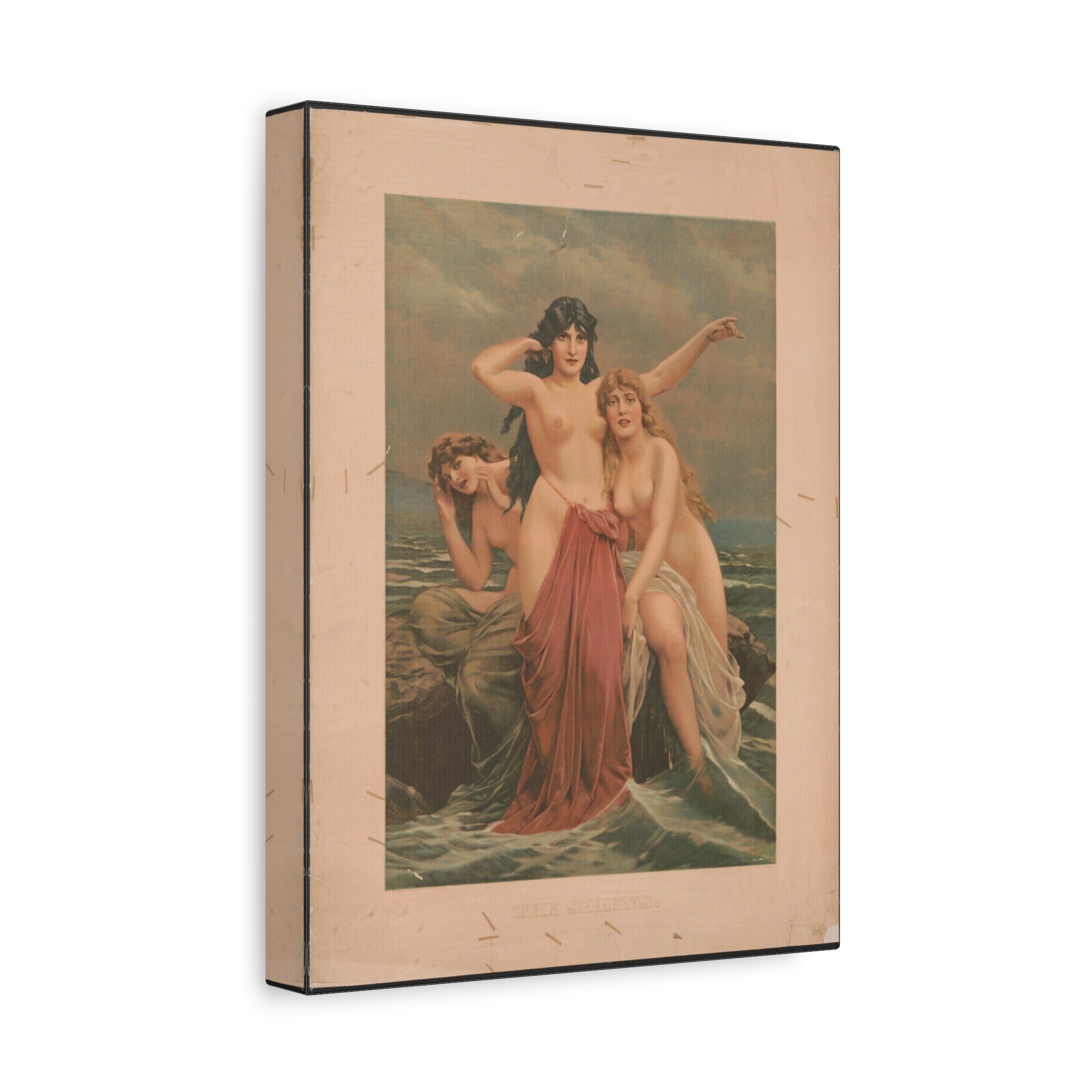 canvas-print-the-sirens-vintage-poster-woman-illustration-wall-decor-mythology-art-retro-sirens-picture-gift-for-mythology-lo