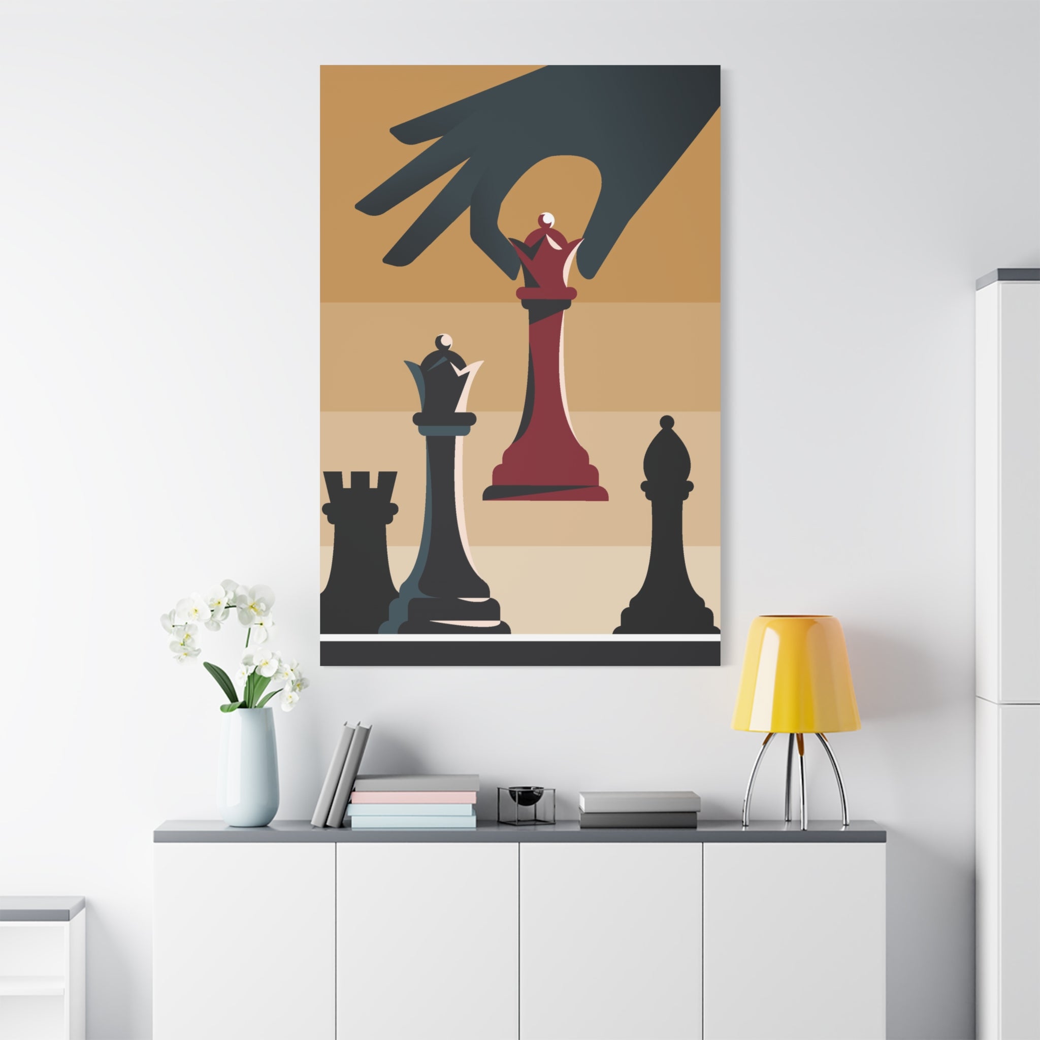 chess-queen-matte-canvas-print-home-decor-for-chess-lovers-stretched-wall-art-chess-player-gift-game-room-decoration-chess-ar