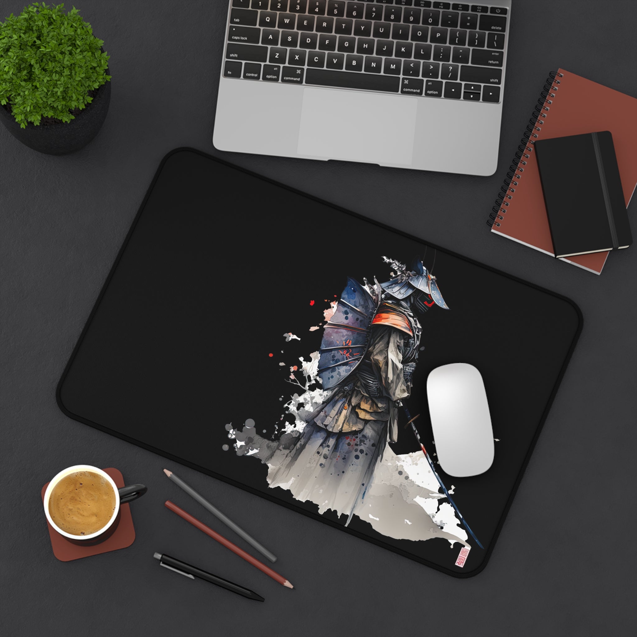 japanese-samurai-watercolor-mousepad-desk-mat-desk-pad-for-home-office-grey-large-gaming-work-desk-large-keyboard-mat-gift-fo