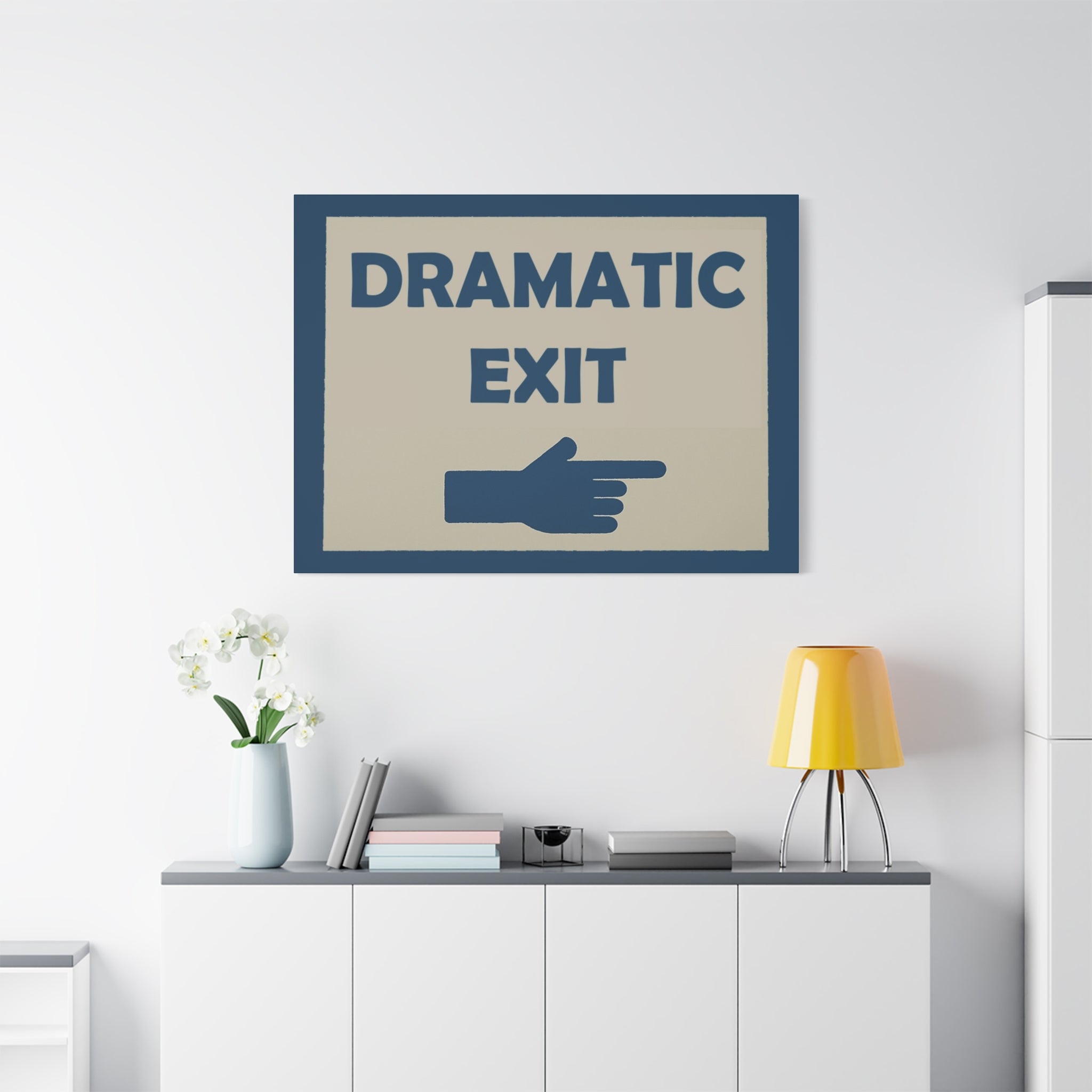 canvas-print-dramatic-exit-funny-wall-art-matte-stretched-1-25-poster-comedy-home-decor-theater-room-decoration-humorous-wall