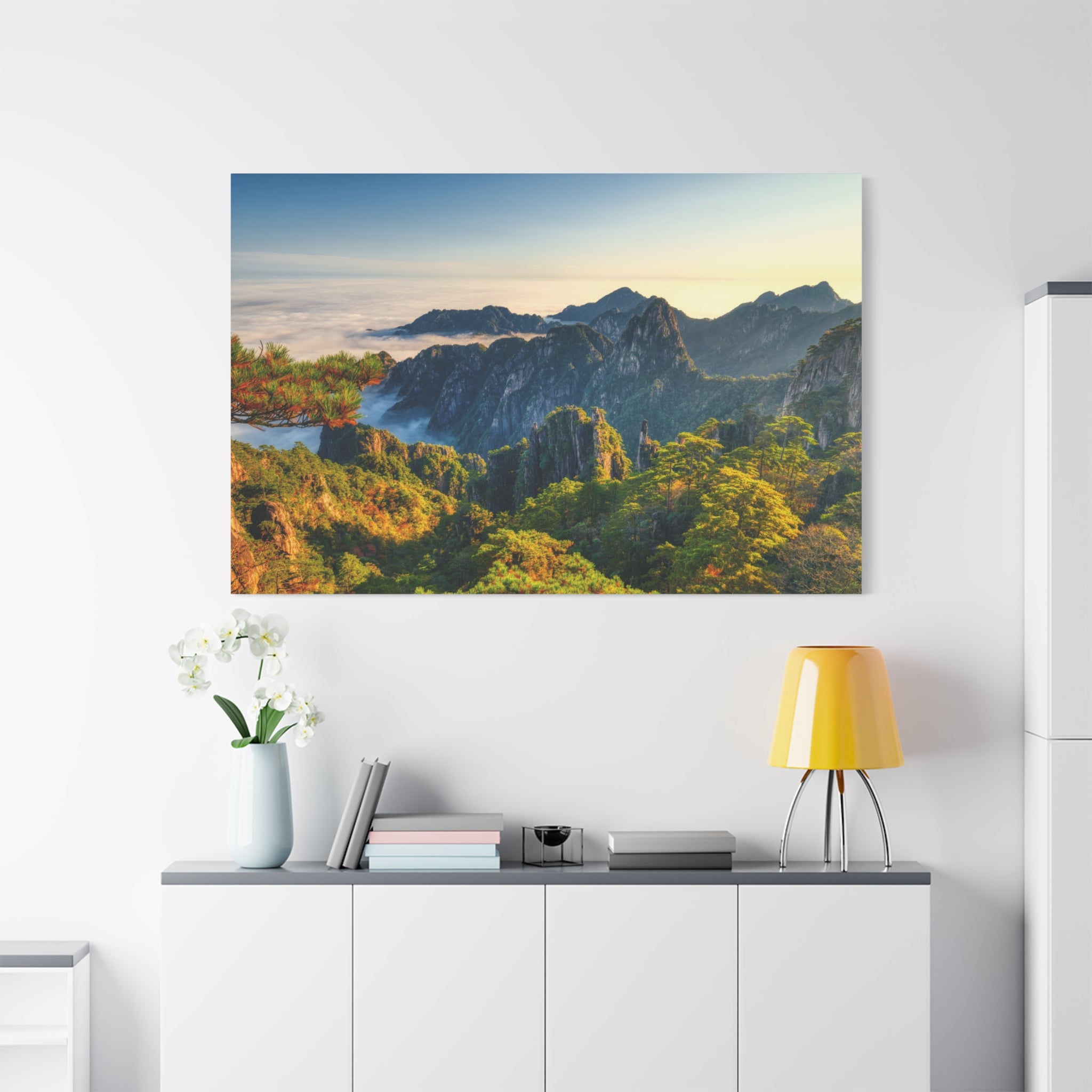canvas-wall-art-mountain-sunrise-print-mountain-landscape-decor-matte-stretched-forest-scenery-nature-poster-home-office