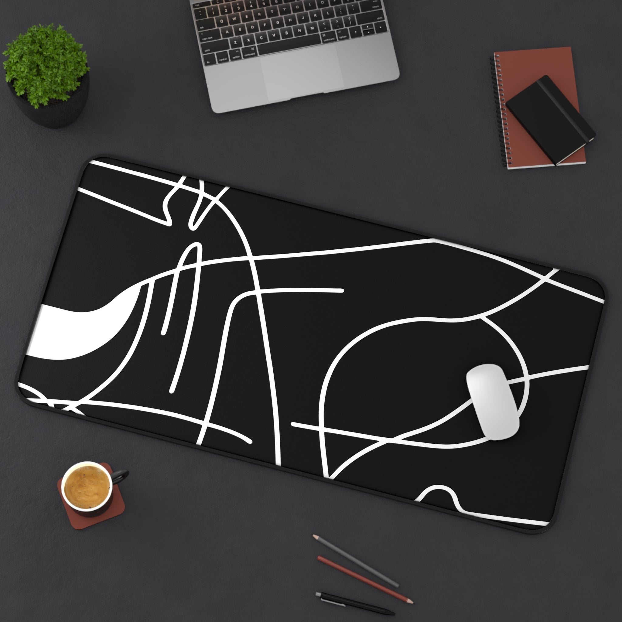 abstract-lines-monochrome-mouse-pad-abstract-art-desk-mat-sleek-black-and-white-desk-pad-minimalist-mouse-pad