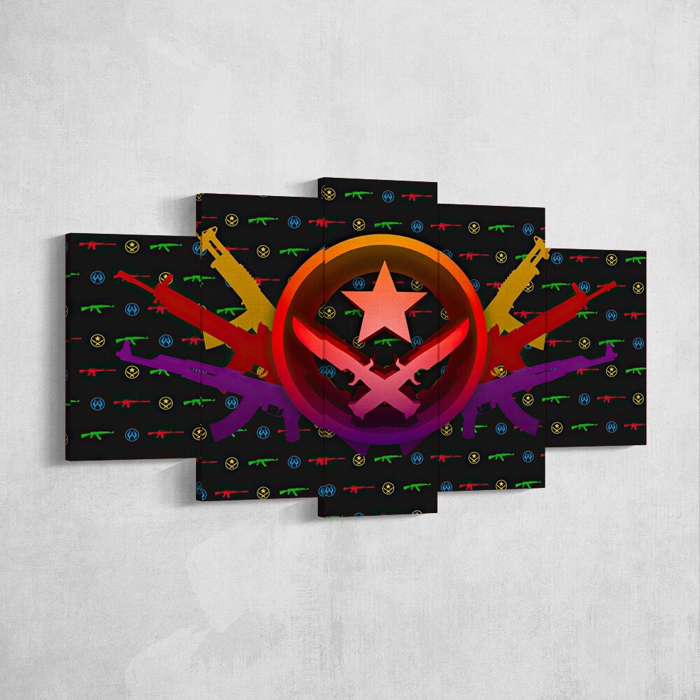 csgo-logo-5-piece-canvas-wall-art-counter-strike-global-offensive-wall-art-csgo-poster-csgocanvas-csgo-5-panel-gift-1