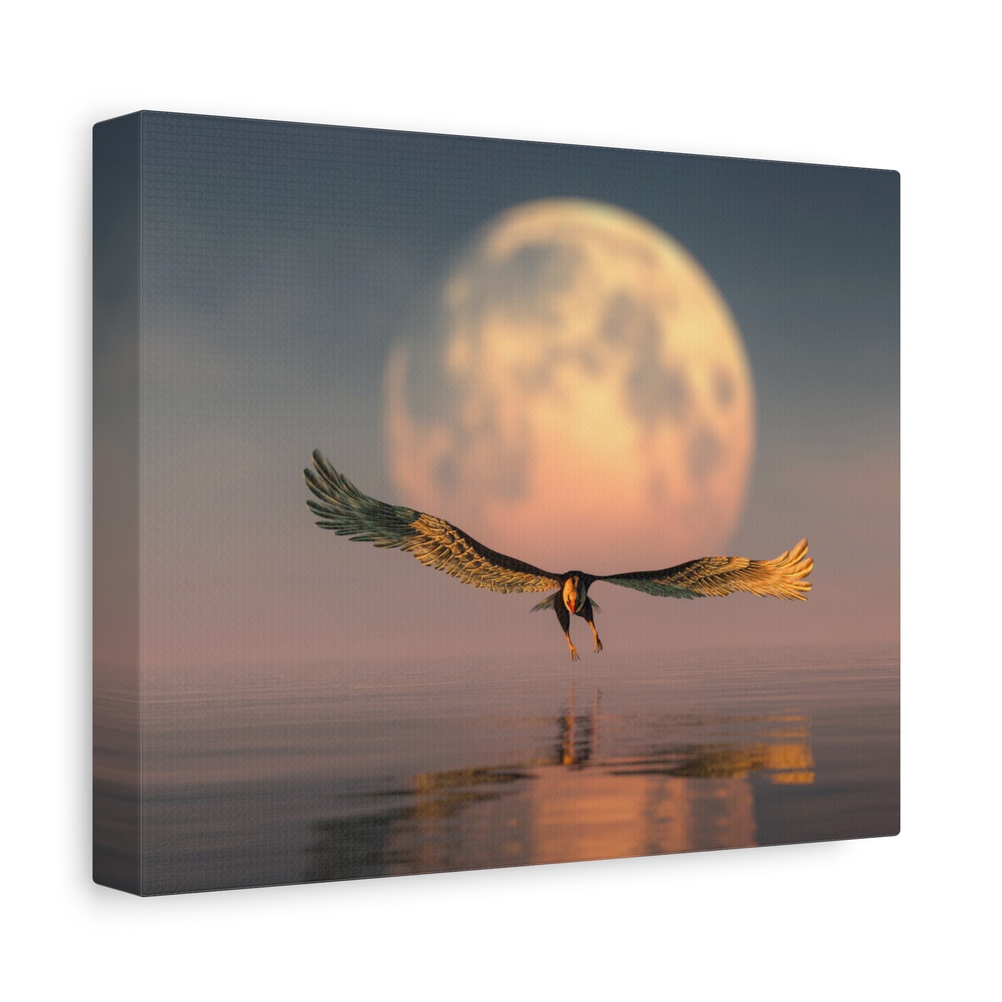 canvas-print-eagle-moon-illustration-living-room-wall-decor-stretched-matte-canvas-art-home-decor-wildlife-painting-wall-hang