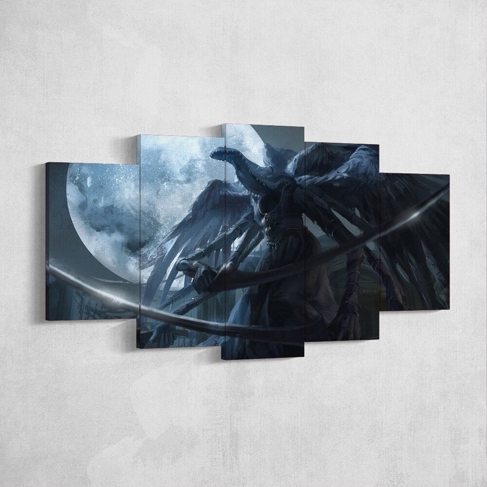 bloodborne-mergos-wet-nurse-5-piece-canvas-wall-art-bloodborne-wall-art-bloodborne-poster-bloodborne-canvas-bloodborne-5-pane