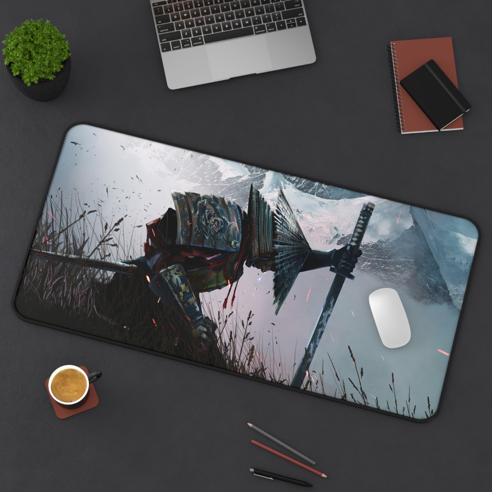 samurai-warrior-mouse-pad-japanese-katana-samurai-warrior-with-armor-desk-mat-japanese-anime-samurai-desk-pad