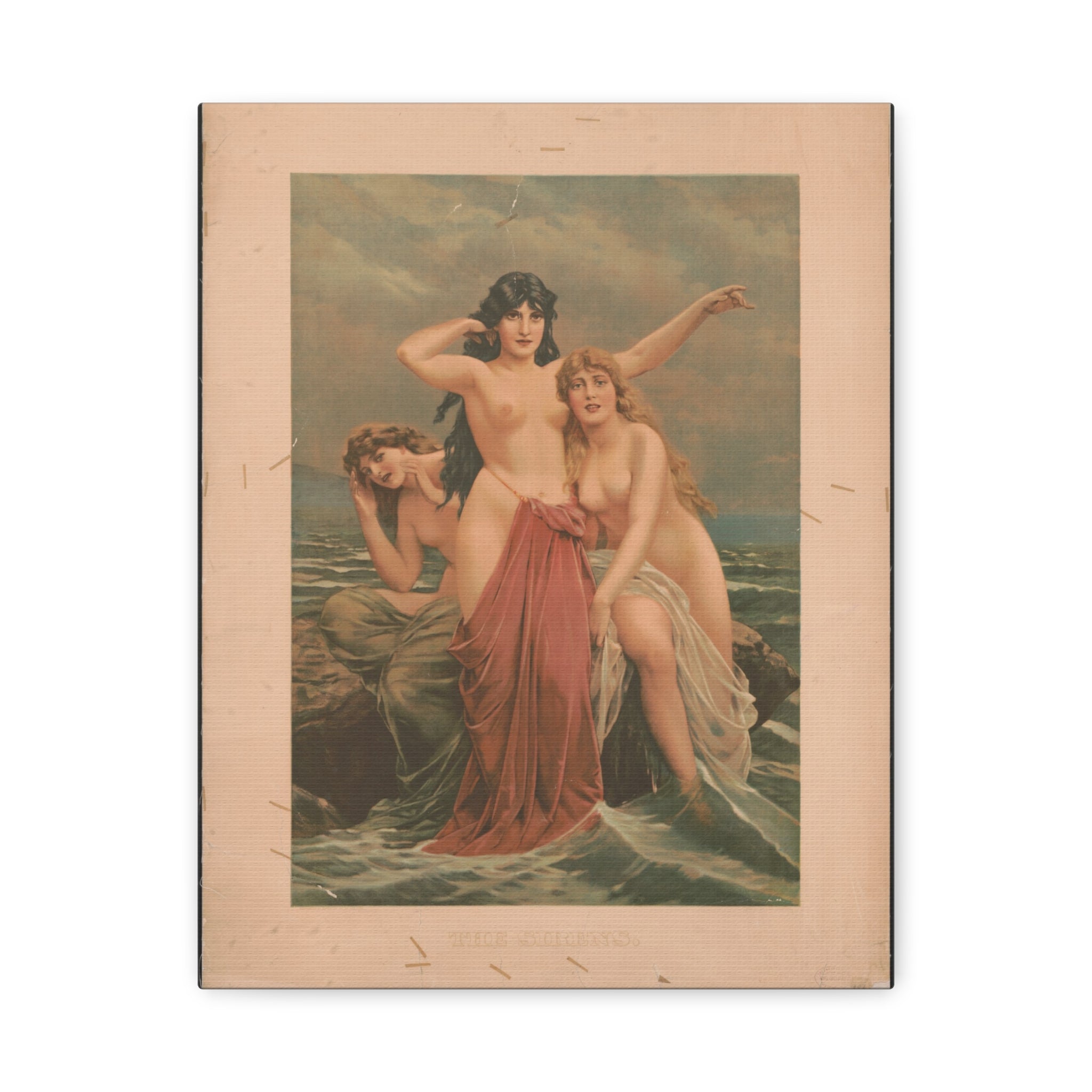 canvas-print-the-sirens-vintage-poster-woman-illustration-wall-decor-mythology-art-retro-sirens-picture-gift-for-mythology-lo