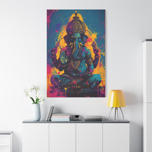colorful-ganesha-canvas-print-wall-art-decor-spiritual-home-decor-indian-elephant-deity-art-hindu-god-painting-ethnic-wall-ha