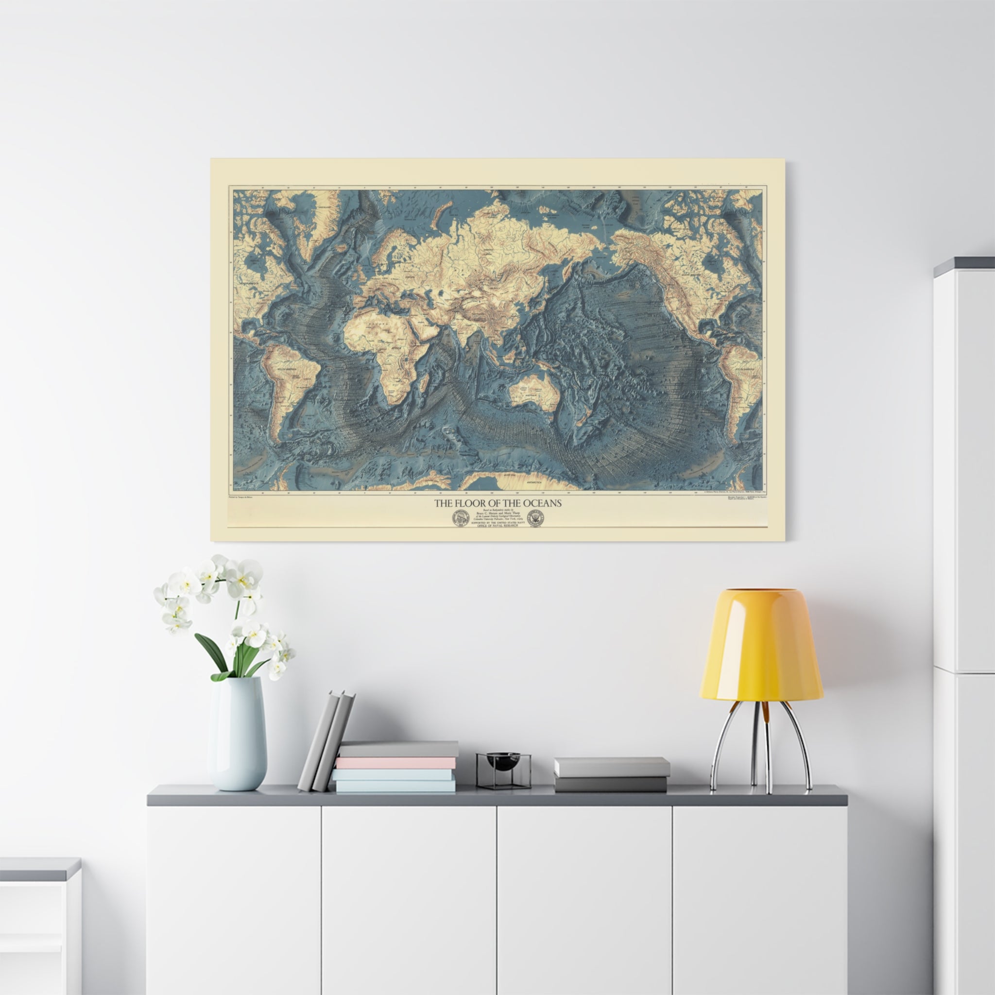 world-ocean-floors-and-land-relief-map-canvas-wall-art-retro-map-decor-vintage-earth-map-print-matte-canvas-artwork-stretched