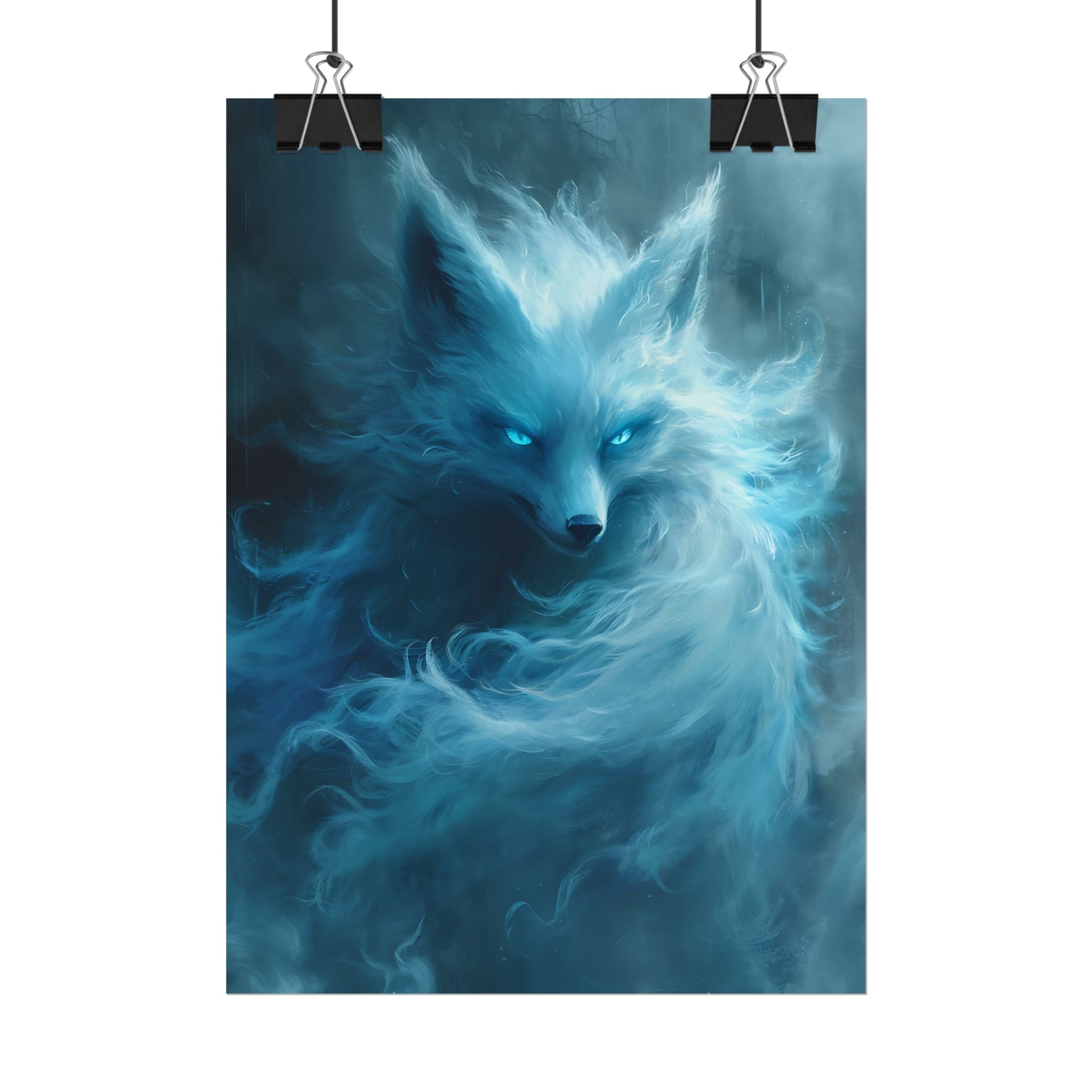 arctic-white-snow-fox-poster-print-fantasy-decor-wildlife-wall-art-home-decor-animal-lover-gift-anime-fantasy-gift