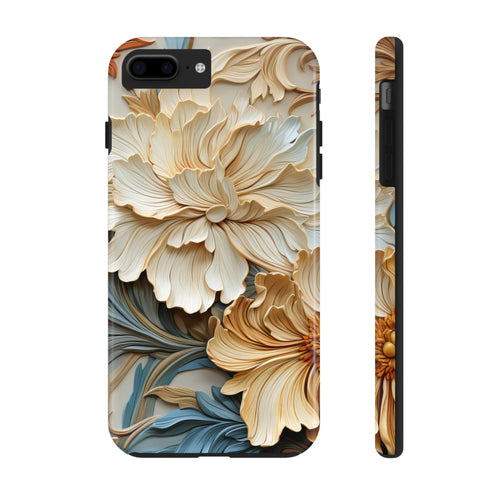 textured-art-nouveau-floral-tough-phone-case-cottagecore-iphone-case-unique-floral-phone-cover-vintage-style-iphone-case-prot