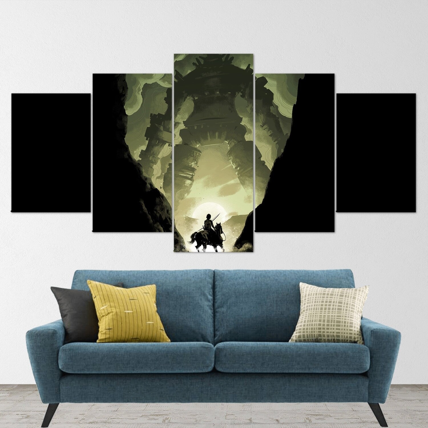 shadow-of-the-colossus-5-piece-canvas-wall-art-shadow-of-the-colossus-wall-art-shadow-of-colossus-poster-shadow-of-the-coloss