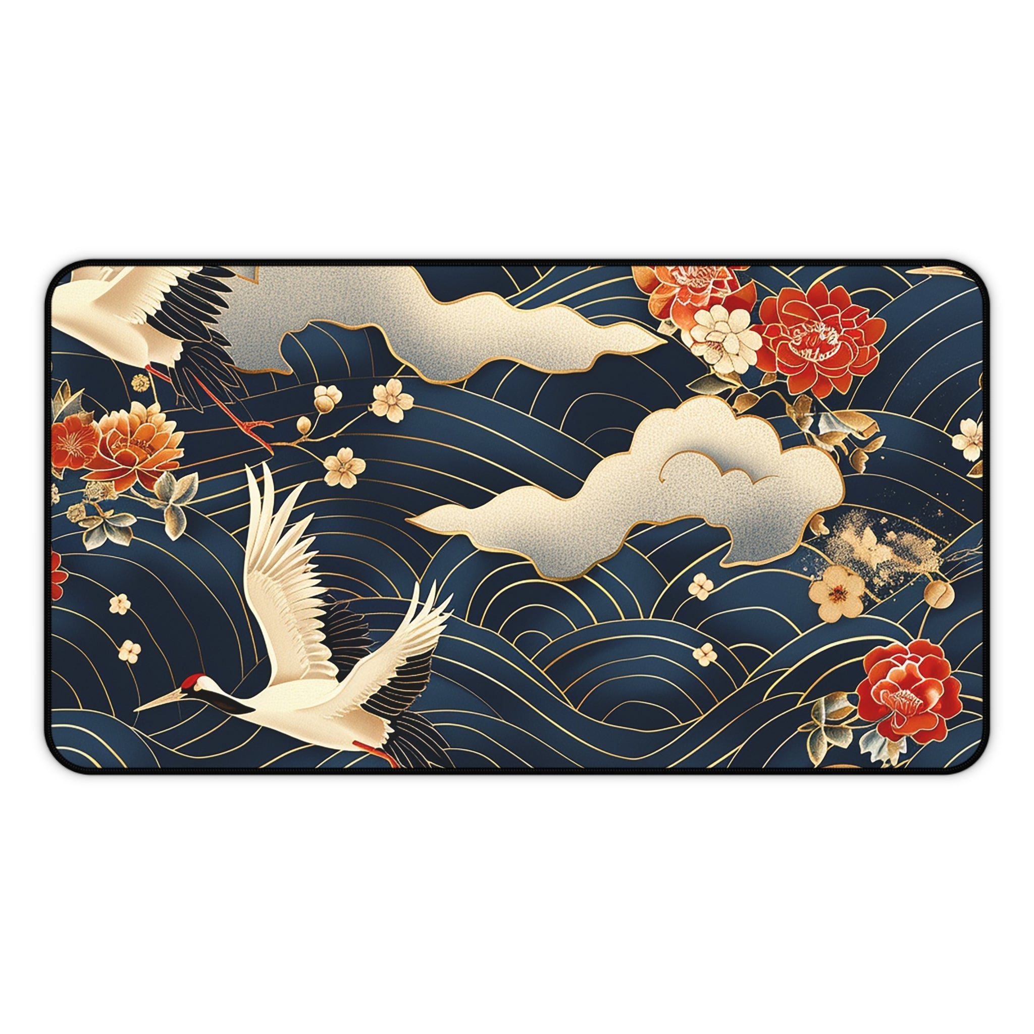 japanese-cranes-art-desk-mat-mousepad-desk-pad-for-home-office-asian-crane-design-gift-for-bird-lovers-office-decor-work-from
