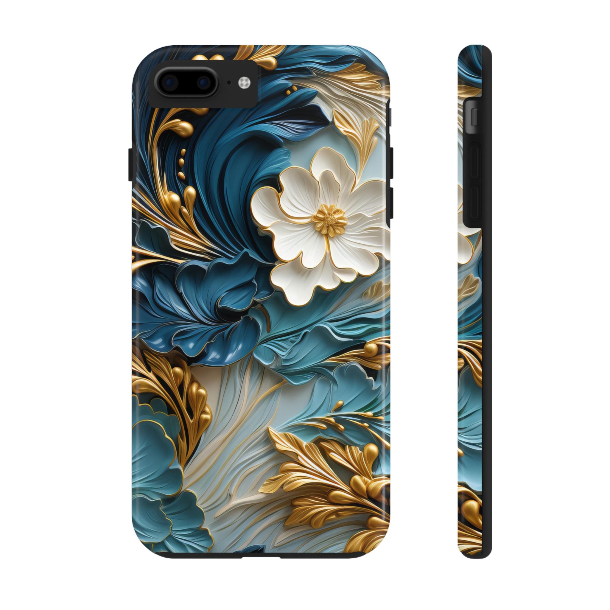 textured-art-nouveau-floral-tough-phone-case-cottagecore-iphone-case-unique-floral-phone-cover-vintage-style-iphone-case-prot