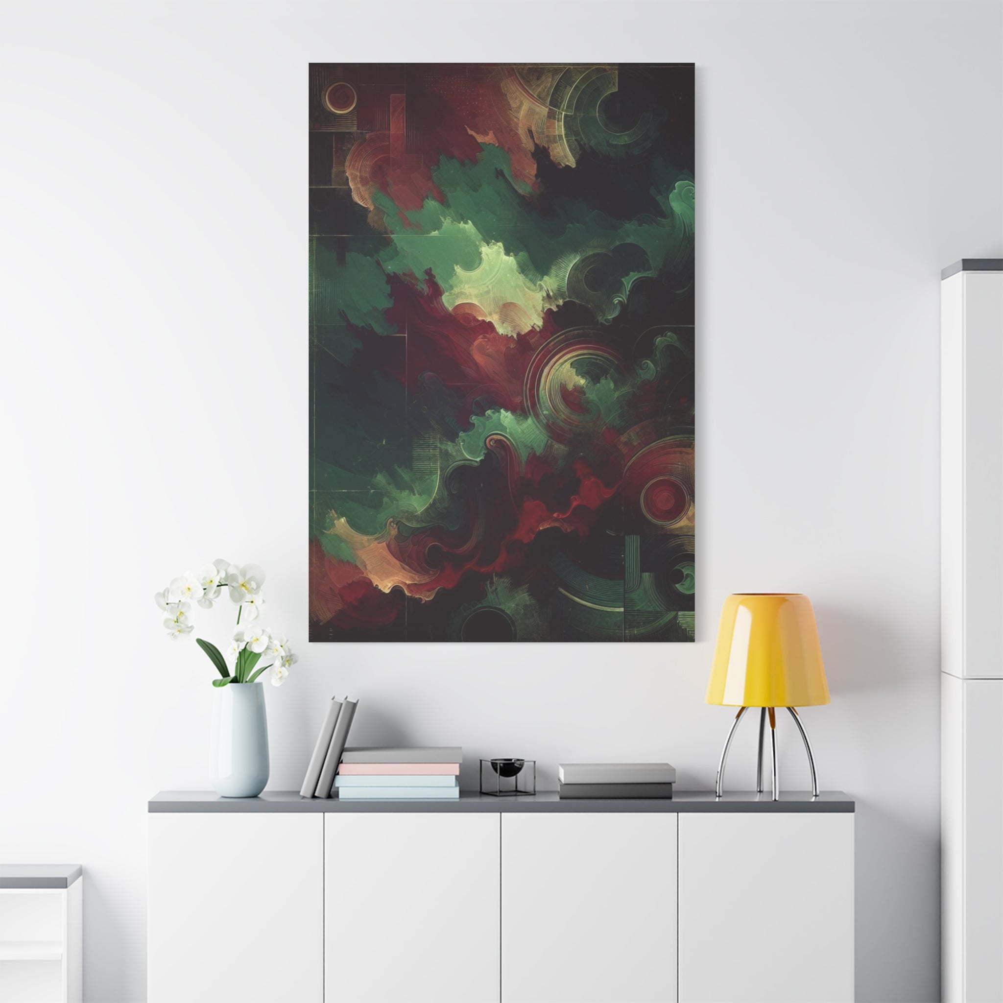 canvas-print-abstract-green-and-burgundy-wall-art-living-room-decor-gallery-wrap-canvas-abstract-wall-decor-colorful-art-home