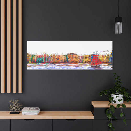 canvas-print-cityscape-amsterdam-oil-painting-sail-ship-wall-art-living-room-decor-stretched-matte-canvas-1-25-quot-home-offi