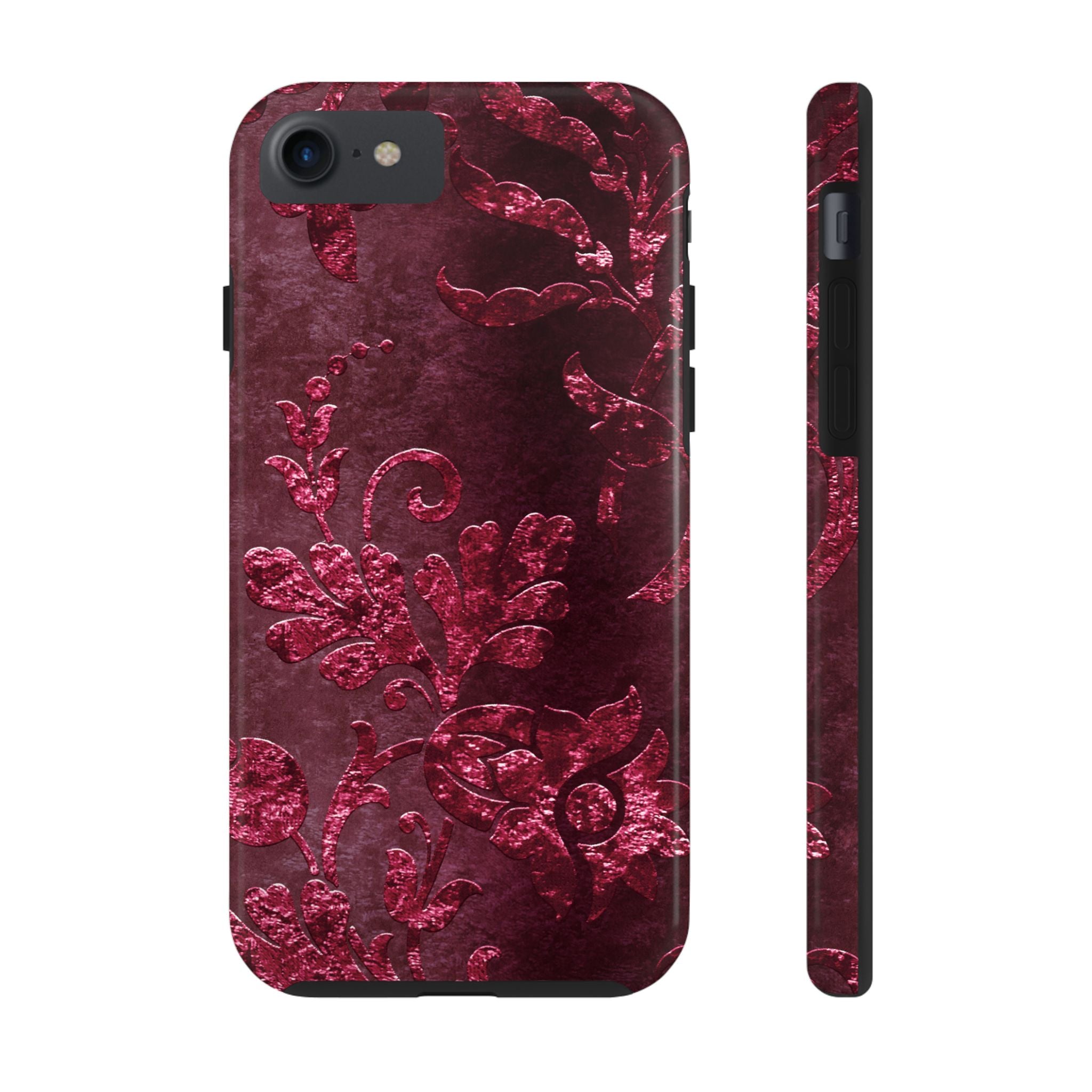 embossed-burgundy-velvet-tough-iphone-case-protective-iphone-cover-heavy-duty-iphone-case-rugged-phone-case-durable-smartphon