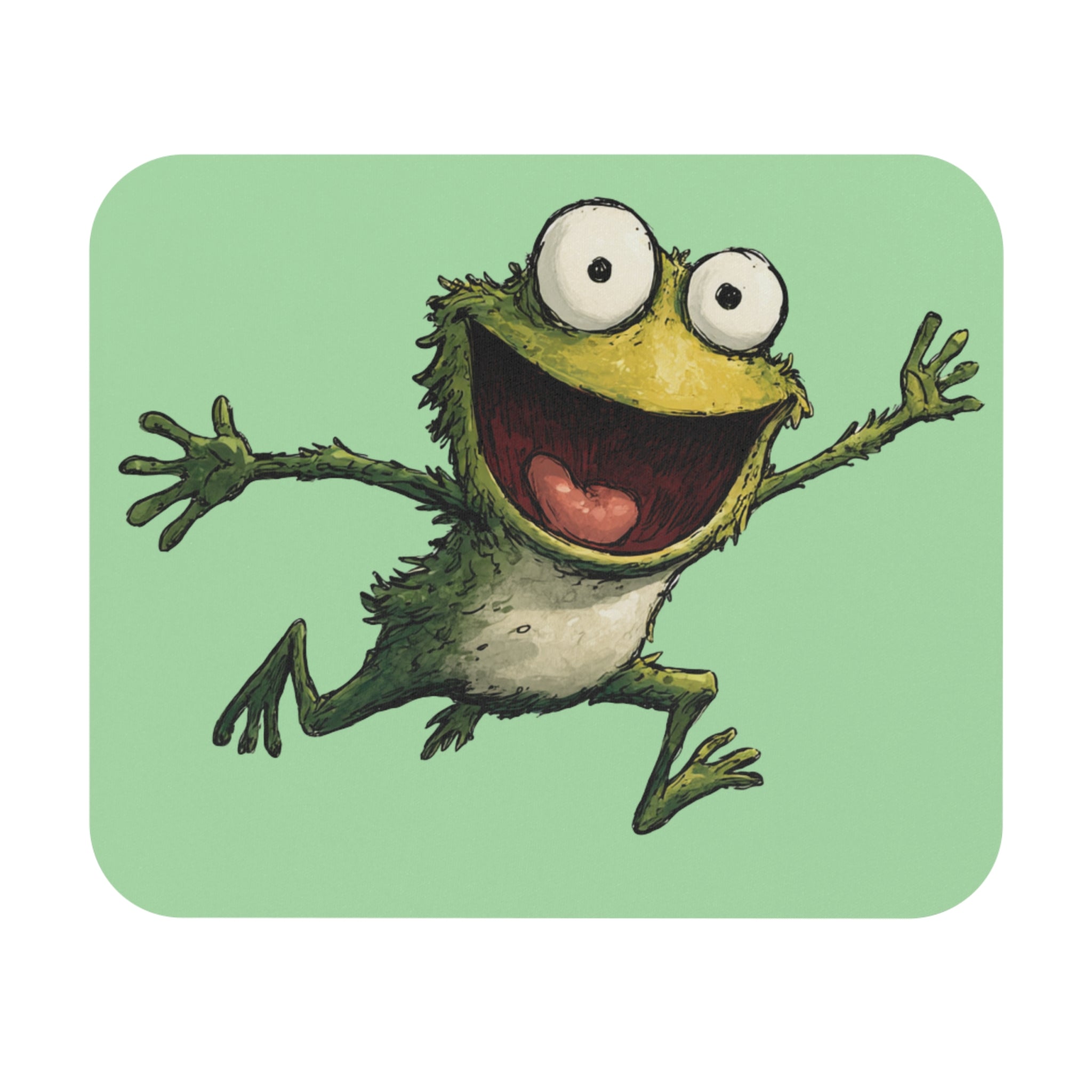 Cute Quirky Frog Mouse Pad for Kawaii Workspace Decor - Funny Frog Theme Mouse Pad