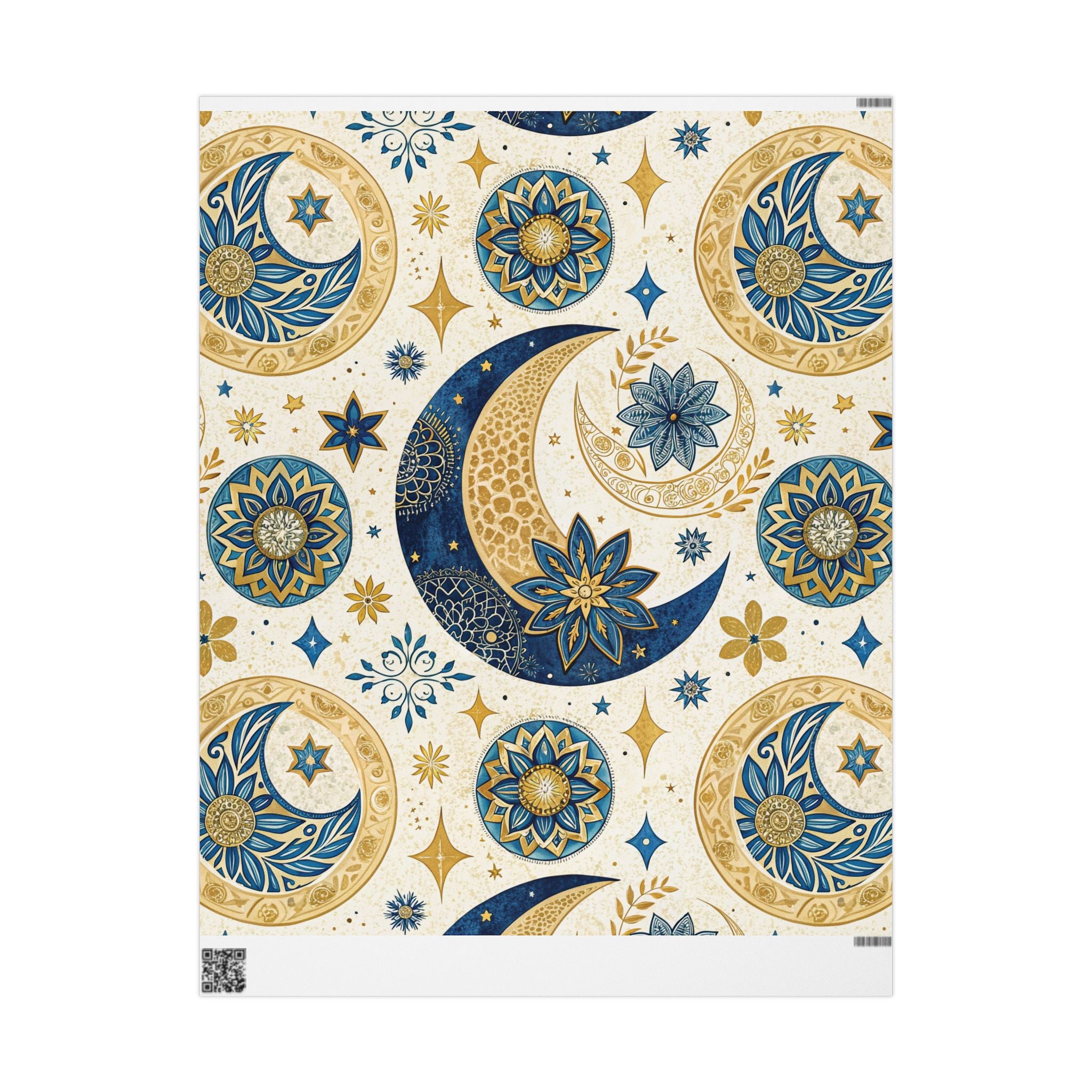 ramadan-night-wrapping-papers-islamic-crescent-moon-gift-wrap-mosque-silhouette-eid-holiday-supplies-festive-present-packagin