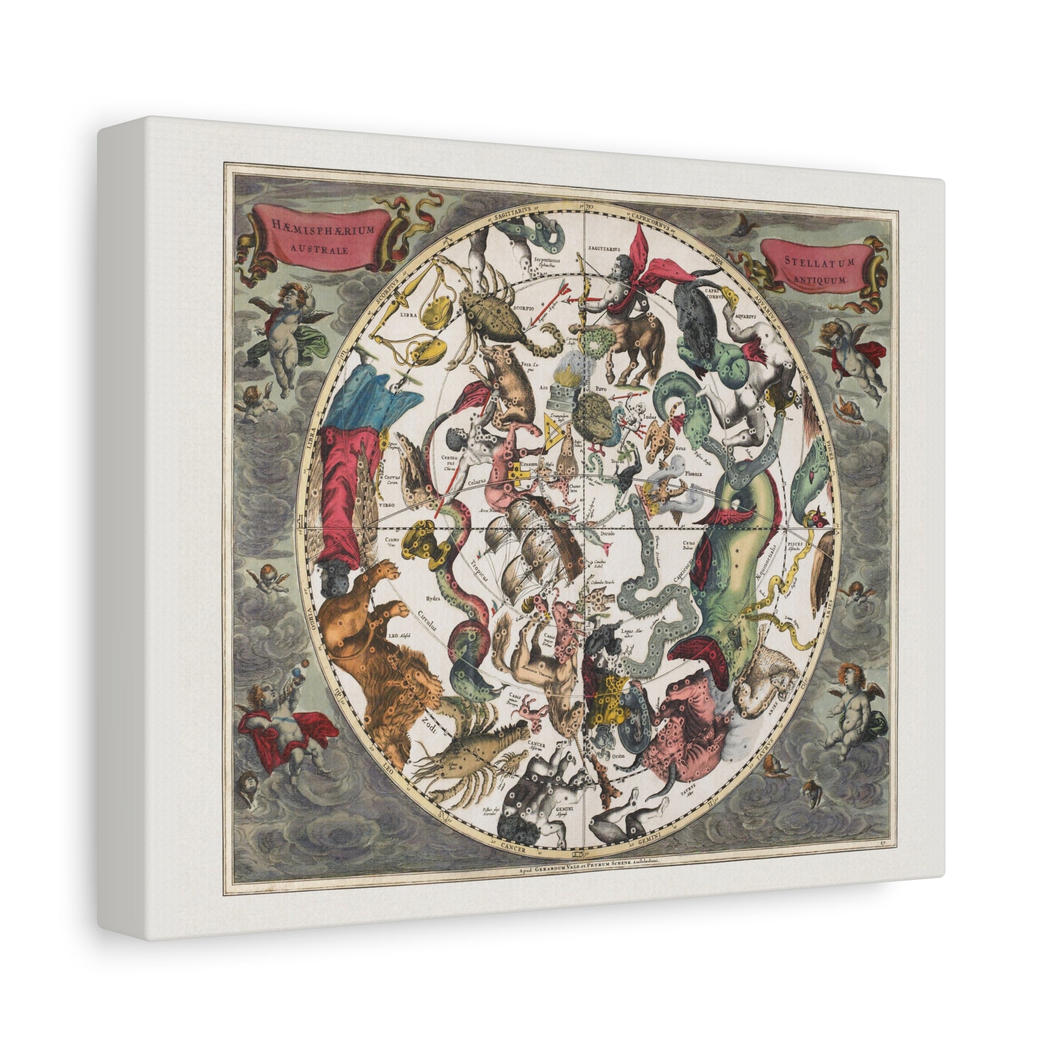 canvas-print-southern-star-map-vintage-home-decor-andreas-cellarius-stretched-wall-art-celestial-gift-vintage-map