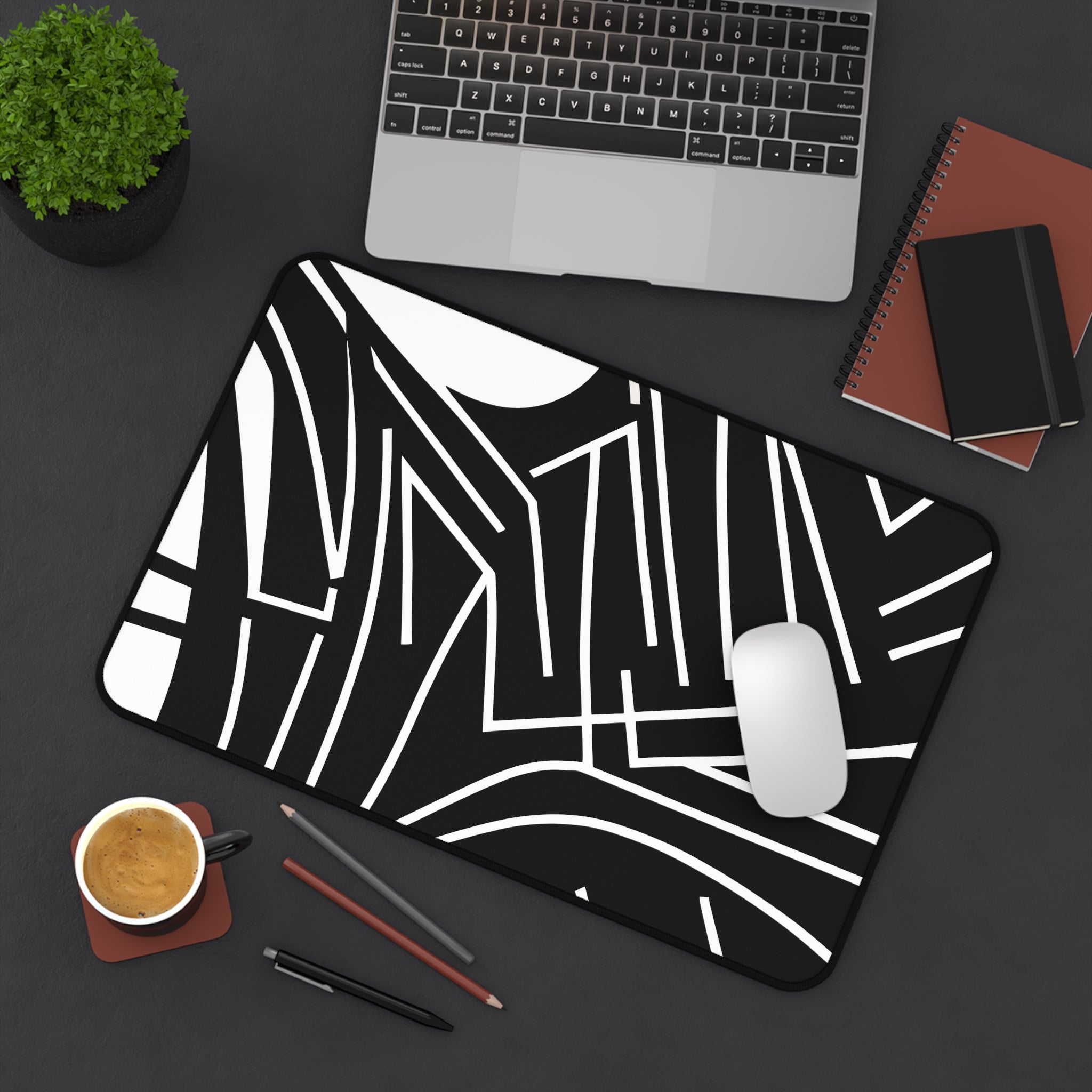 abstract-lines-monochrome-mouse-pad-abstract-art-desk-mat-sleek-black-and-white-desk-pad-minimalist-mouse-pad-aesthetic