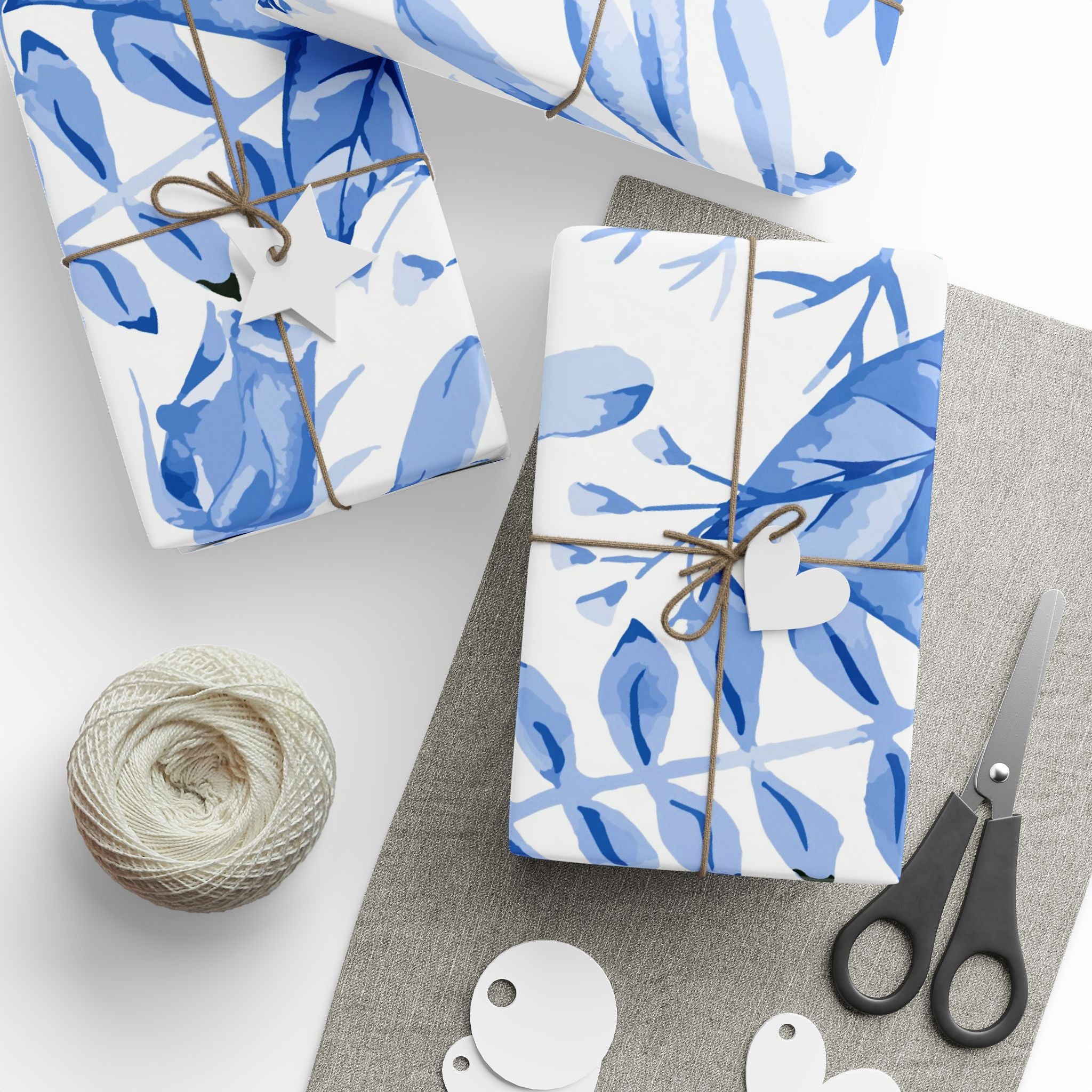 blue-floral-watercolor-pattern-gift-wrapping-30-72-wrapping-papers-art-craft-supplies-packaging-holiday-gift-wrap-decorative-