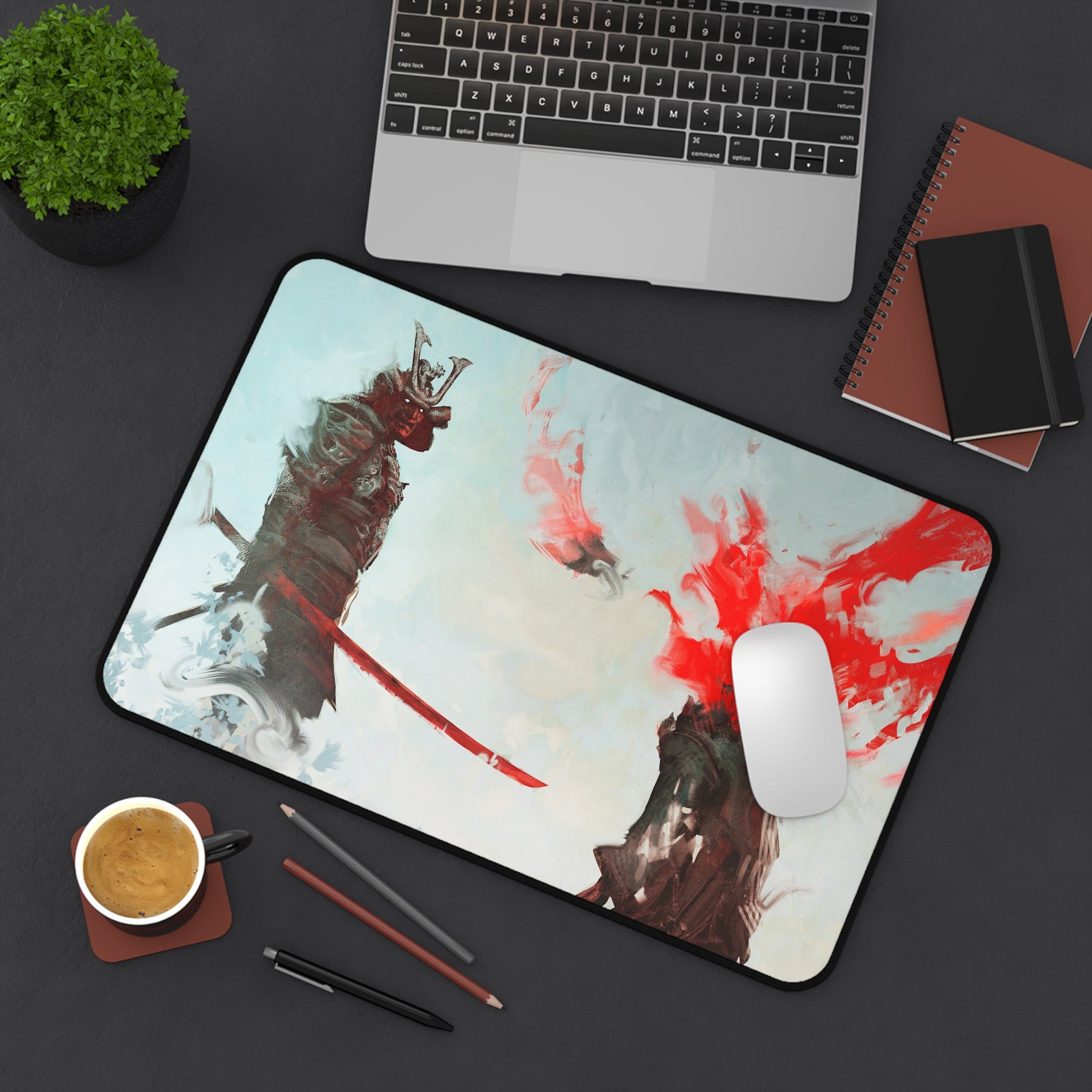 fantasy-samurai-warrior-with-oni-mask-mouse-pad-japanese-katana-samurai-warrior-with-armor-desk-mat-japanese-anime-samurai-de