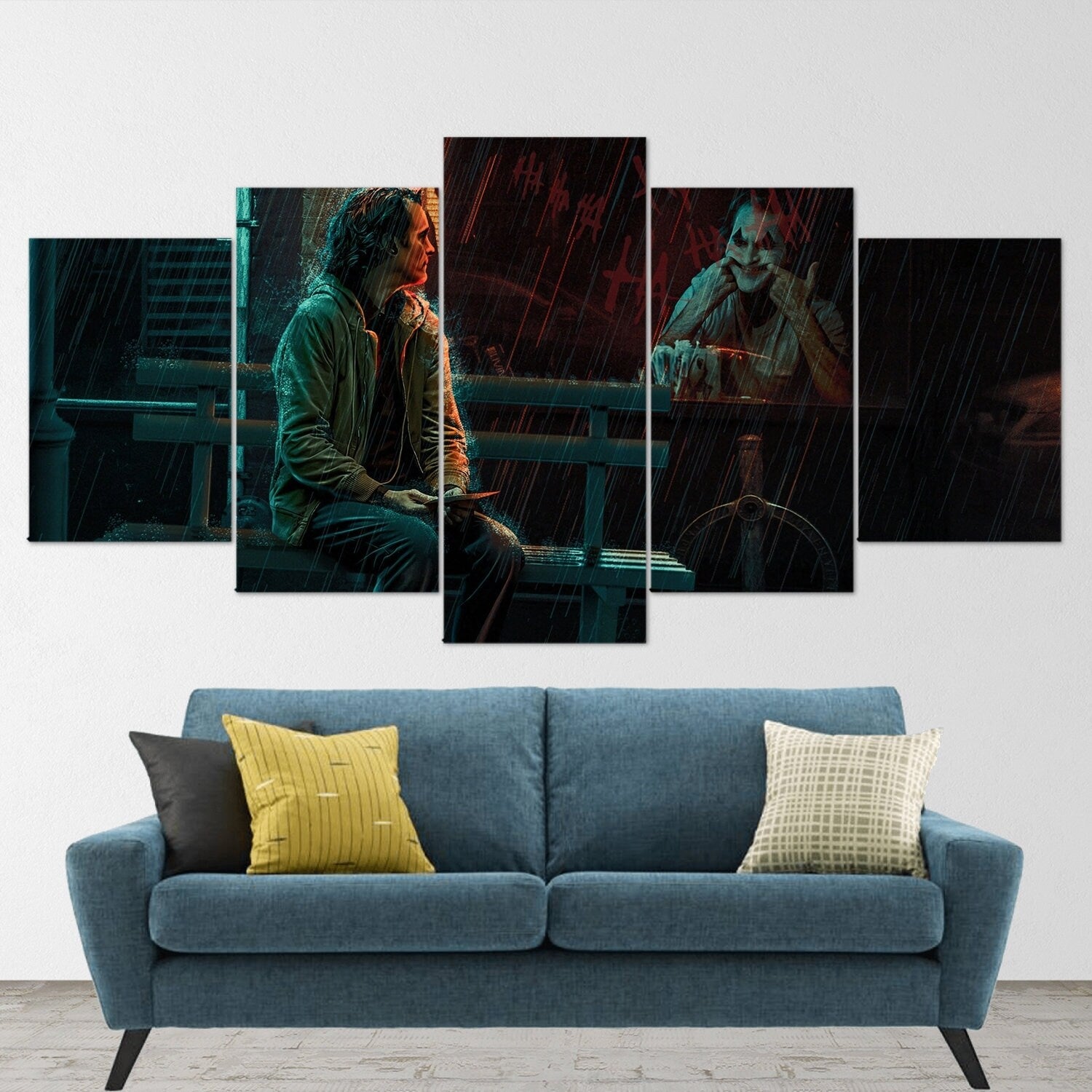 joker-2019-joker-movie-5-piece-canvas-wall-art-joaquin-phoenix-extra-large-wall-art-joker-poster-joker-5-piece-joker-5-panel-