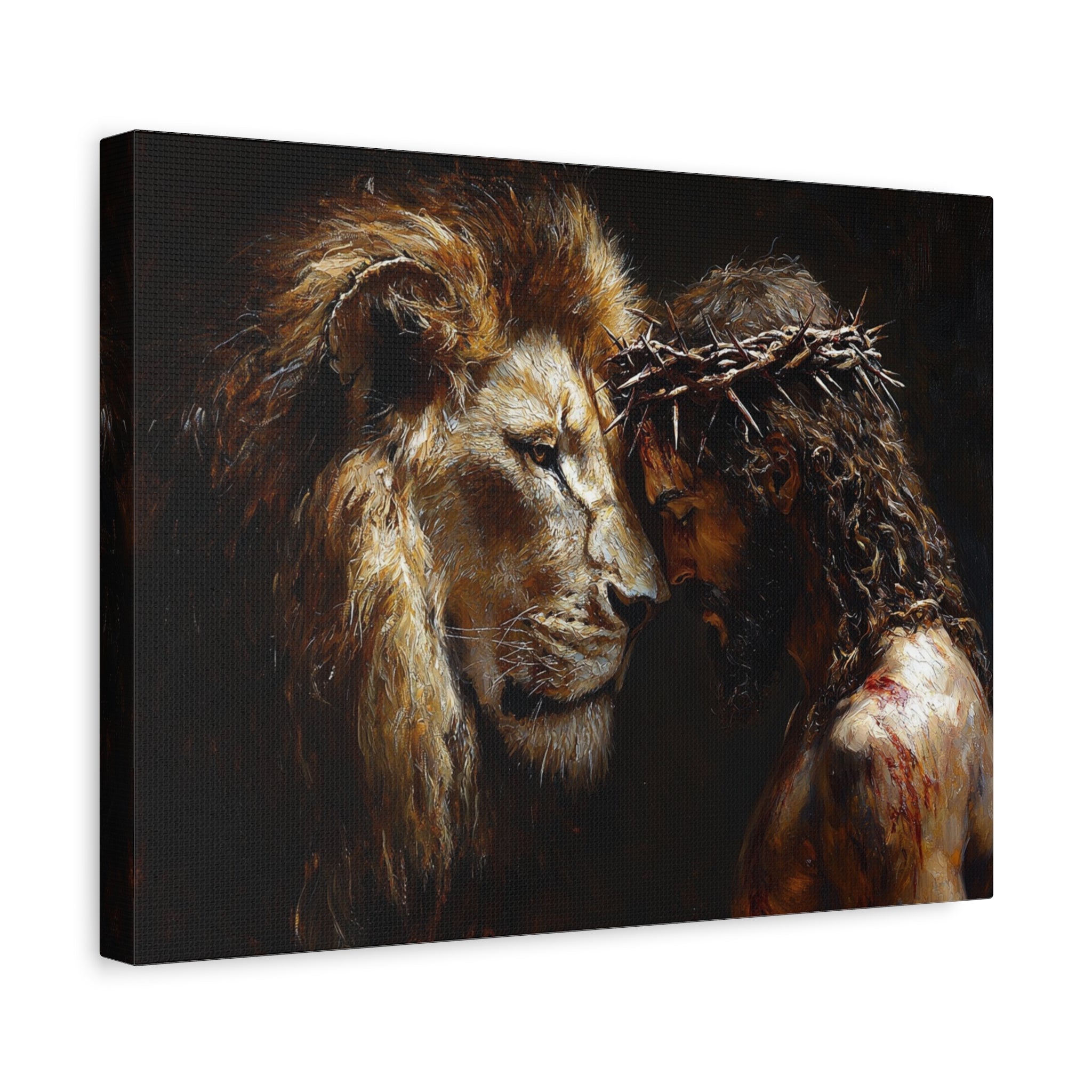canvas-print-jesus-and-lion-wall-art-christian-home-decor-religious-wall-hanging-inspirational-artwork-gift-for-him-biblical-