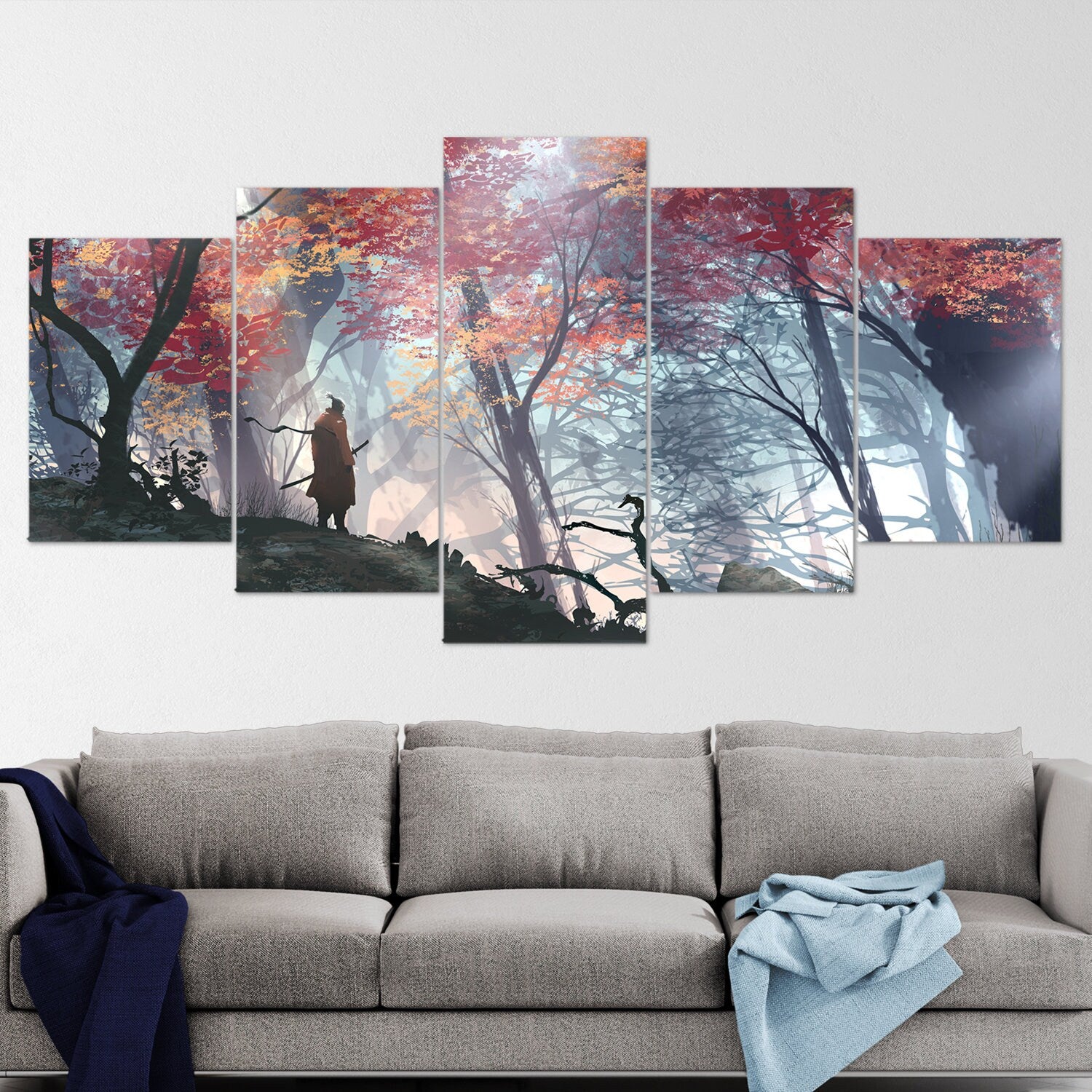 sekiro-shadows-die-twice-5-piece-canvas-wall-art-sekiro-gift-extra-large-wall-art-sekiro-poster-5-piece-5-panel