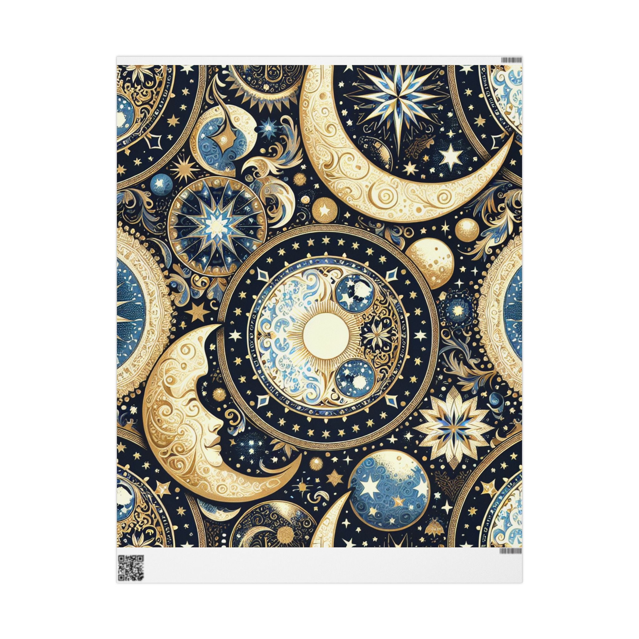 moon-and-stars-wrapping-paper-celestial-gift-wrap-night-sky-presents-space-theme-party-supplies-galaxy-gift-packaging